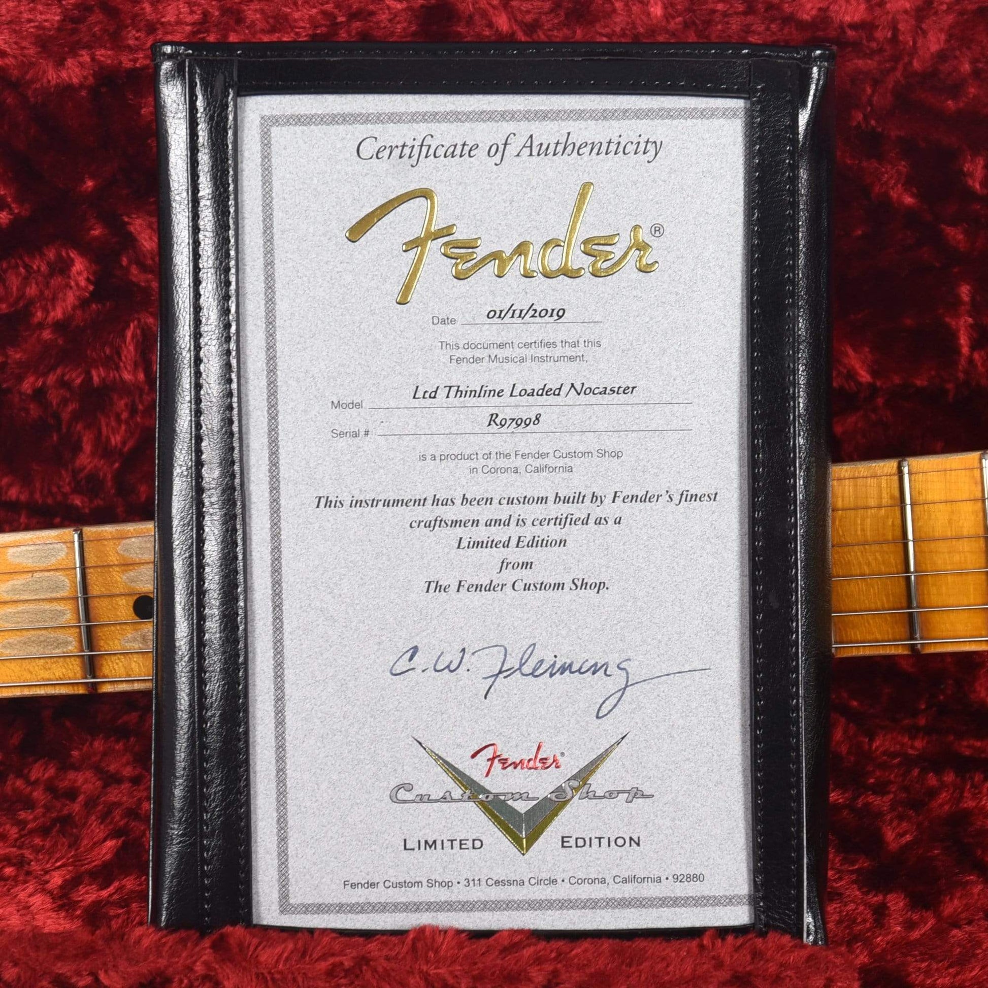 Fender Custom Shop Limited Edition Thinline Loaded Nocaster Relic Aged Gold Sparkle Electric Guitars / Hollow Body