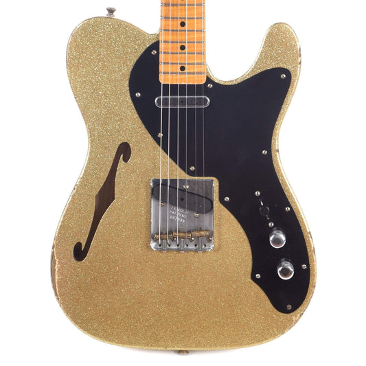 Fender Custom Shop Limited Edition Thinline Loaded Nocaster Relic Aged Gold Sparkle Electric Guitars / Hollow Body