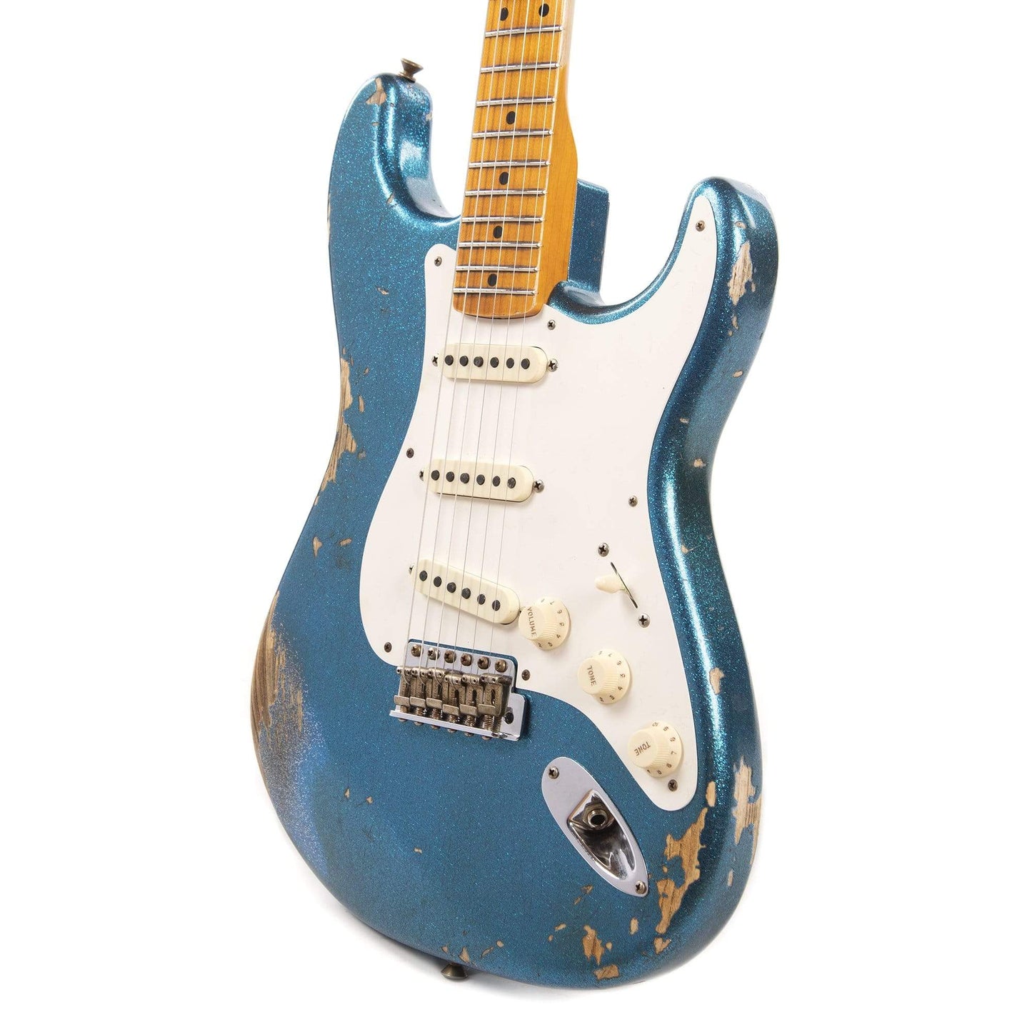 Fender Custom Shop 1957 Stratocaster "Chicago Special" Heavy Relic Aged Blue Sparkle Electric Guitars / Left-Handed,Electric Guitars / Solid Body
