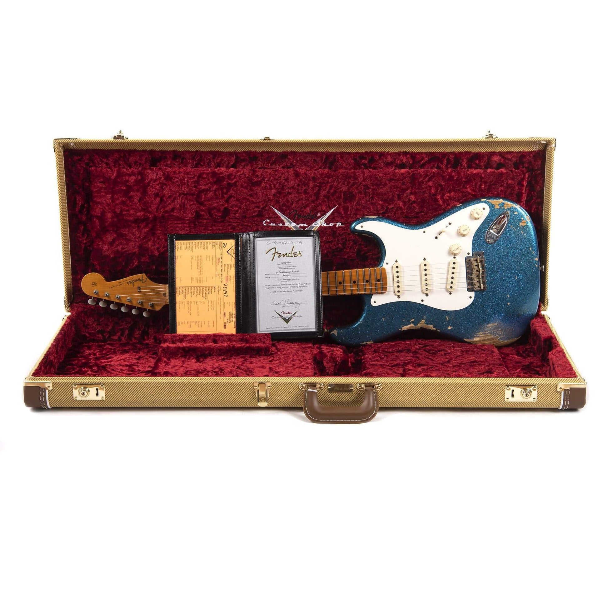 Fender Custom Shop 1957 Stratocaster "Chicago Special" Heavy Relic Aged Blue Sparkle Electric Guitars / Left-Handed,Electric Guitars / Solid Body