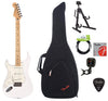 Fender Player Stratocaster LEFTY MN Polar White Bundle w/Fender Gig Bag, Stand, Cable, Tuner, Picks and Strings Electric Guitars / Left-Handed,Electric Guitars / Solid Body