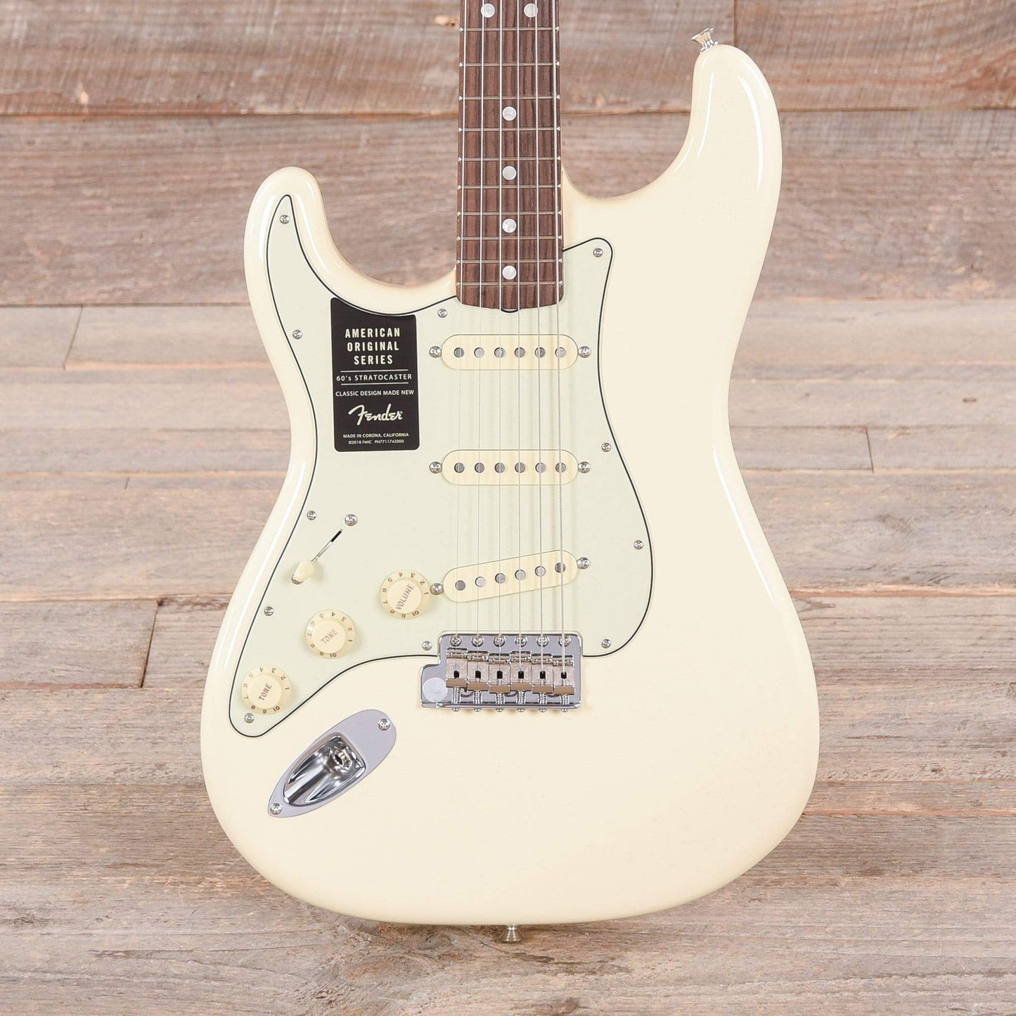 Fender American Original '60s Stratocaster Olympic White LEFTY Electric Guitars / Left-Handed
