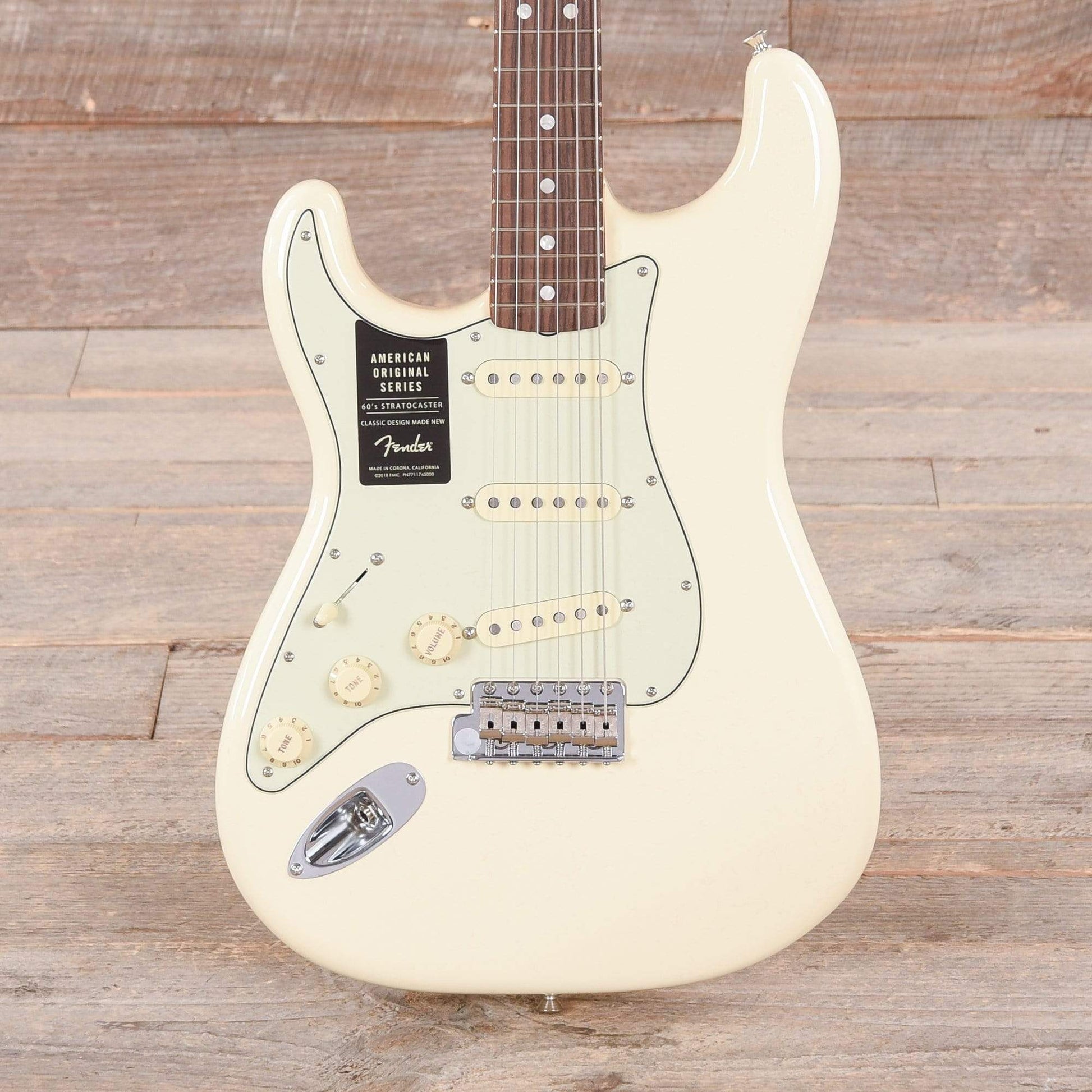 Fender American Original '60s Stratocaster Olympic White LEFTY Electric Guitars / Left-Handed