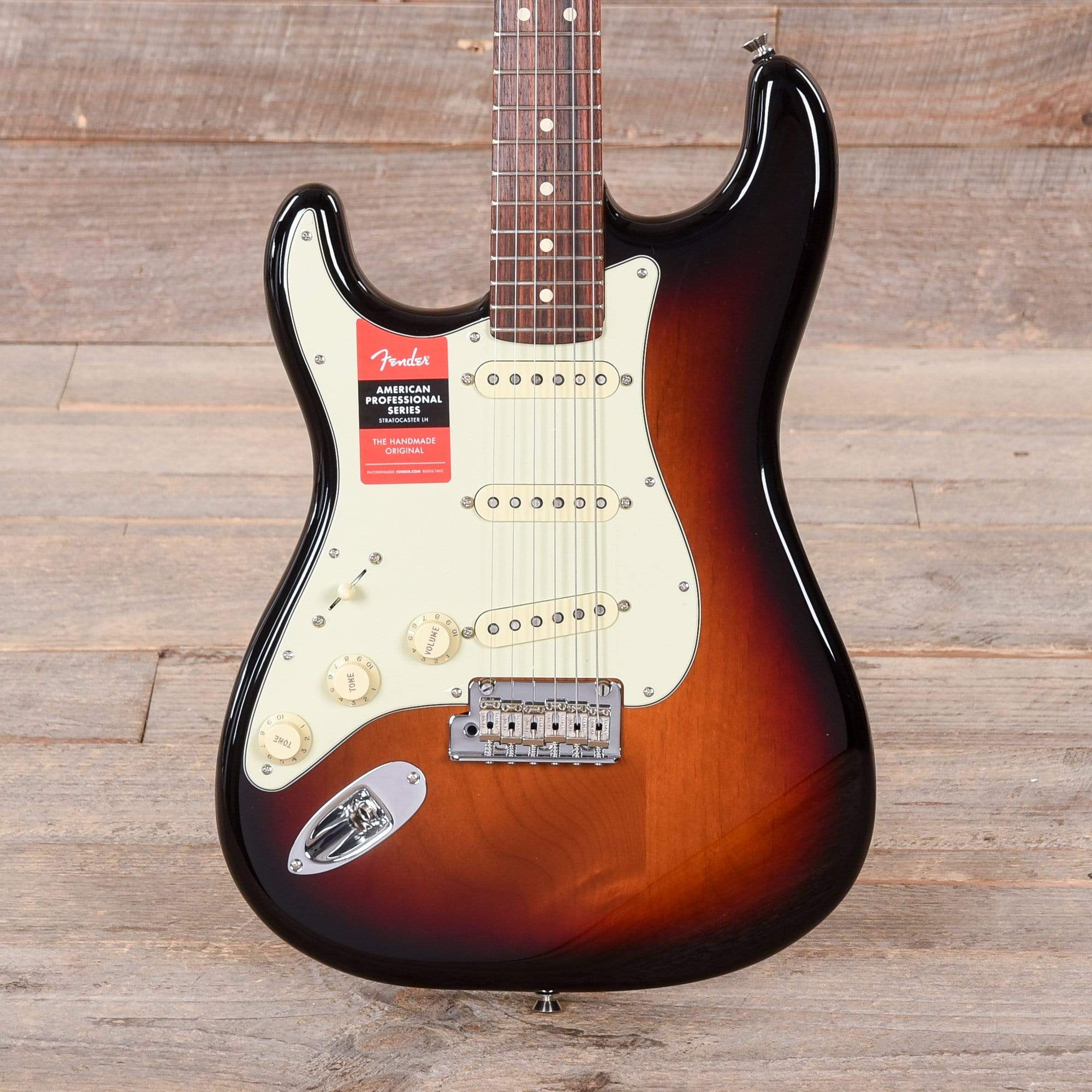 Fender American Pro Stratocaster LEFTY 3-Color Sunburst w/Mint Pickguard Electric Guitars / Left-Handed