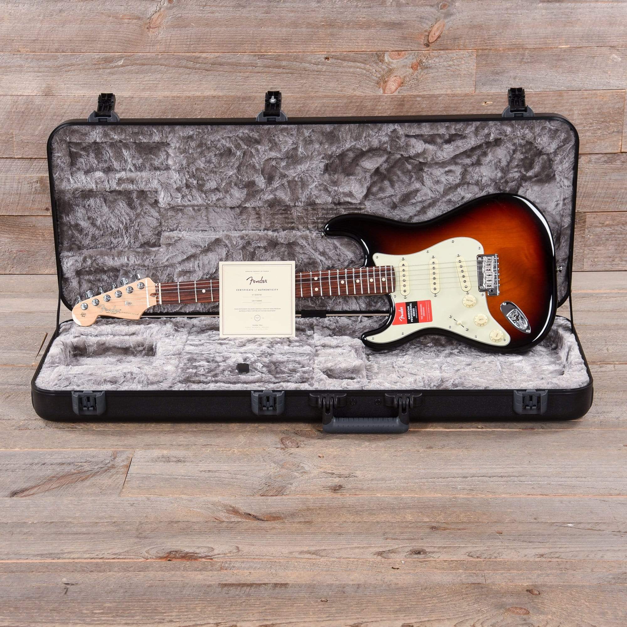 Fender American Pro Stratocaster LEFTY 3-Color Sunburst w/Mint Pickguard Electric Guitars / Left-Handed