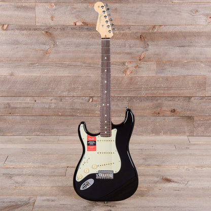 Fender American Pro Stratocaster LEFTY Black w/Mint Pickguard Electric Guitars / Left-Handed