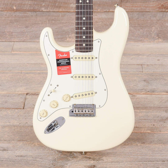 Fender American Pro Stratocaster LEFTY Olympic White w/Parchment Pickguard Electric Guitars / Left-Handed