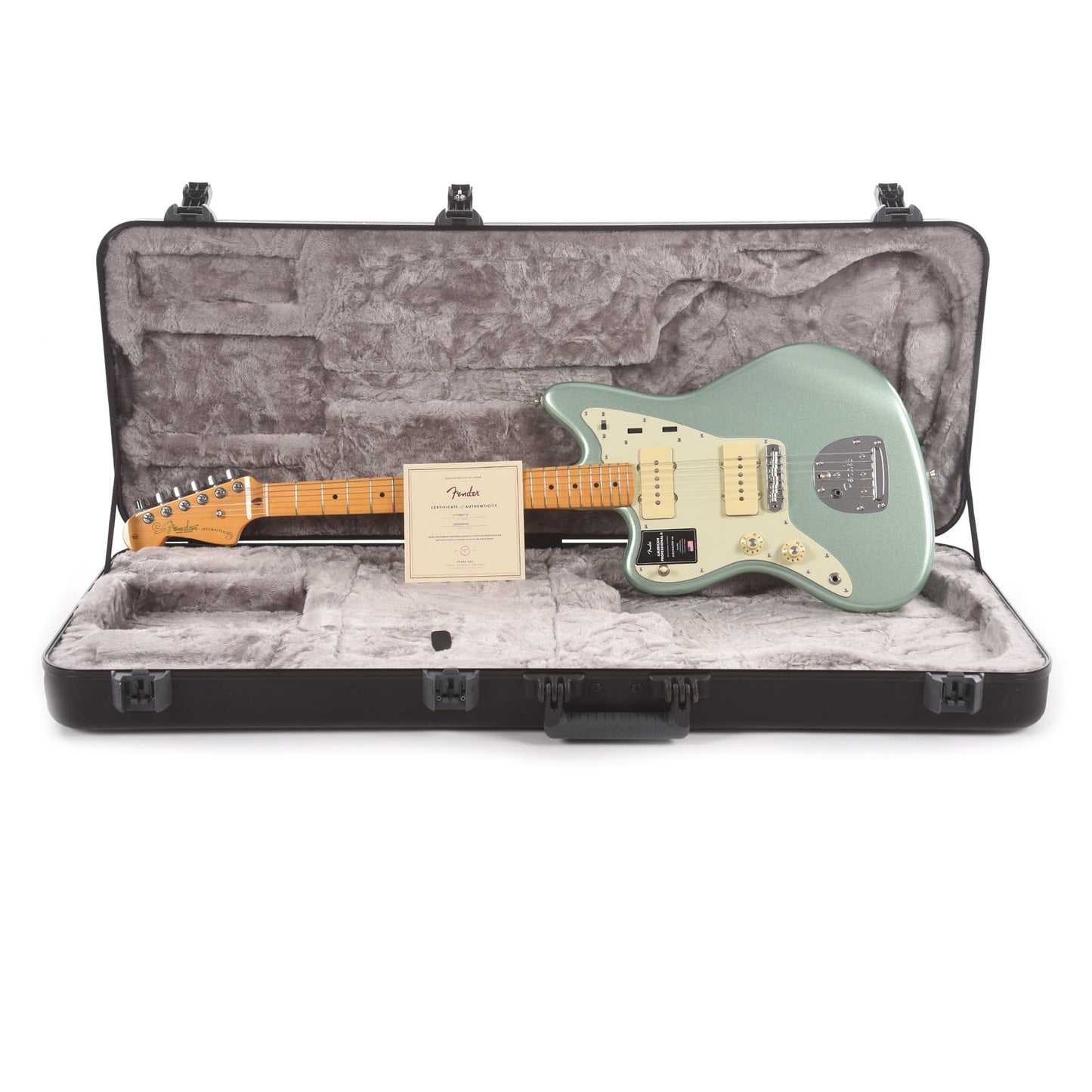 Fender American Professional II Jazzmaster Mystic Surf Green LEFTY Electric Guitars / Left-Handed
