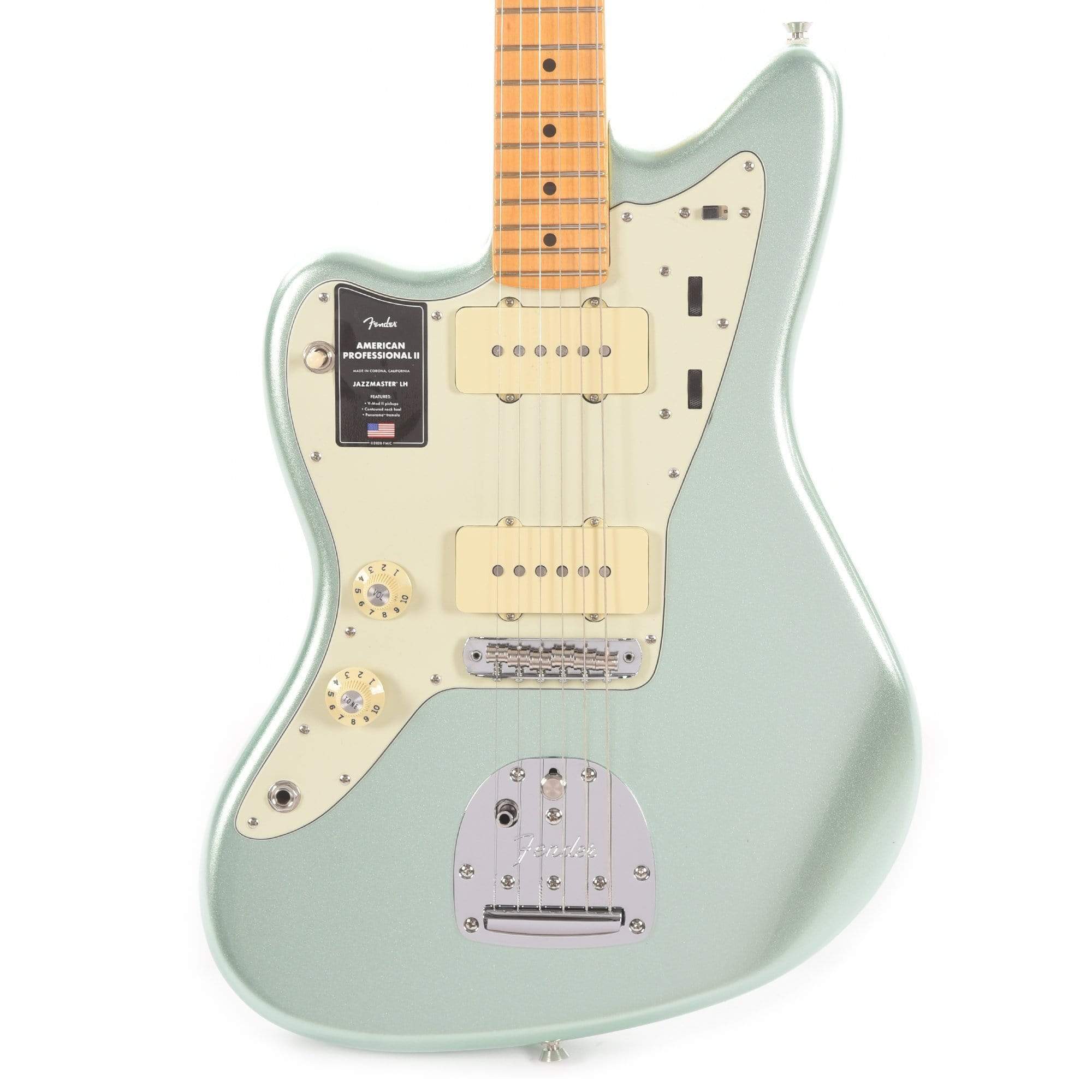 Fender American Professional II Jazzmaster Mystic Surf Green LEFTY Electric Guitars / Left-Handed