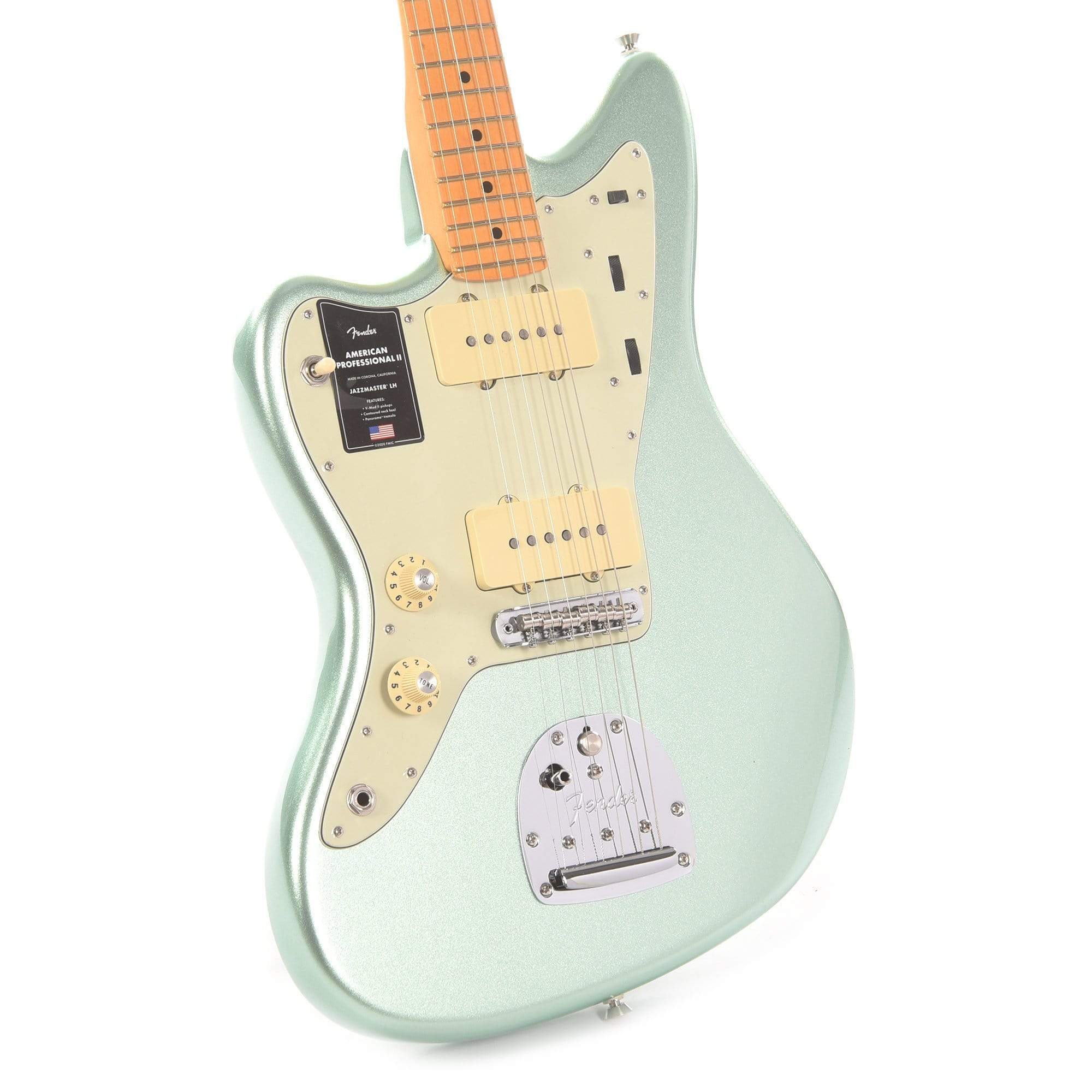 Fender American Professional II Jazzmaster Mystic Surf Green LEFTY Electric Guitars / Left-Handed