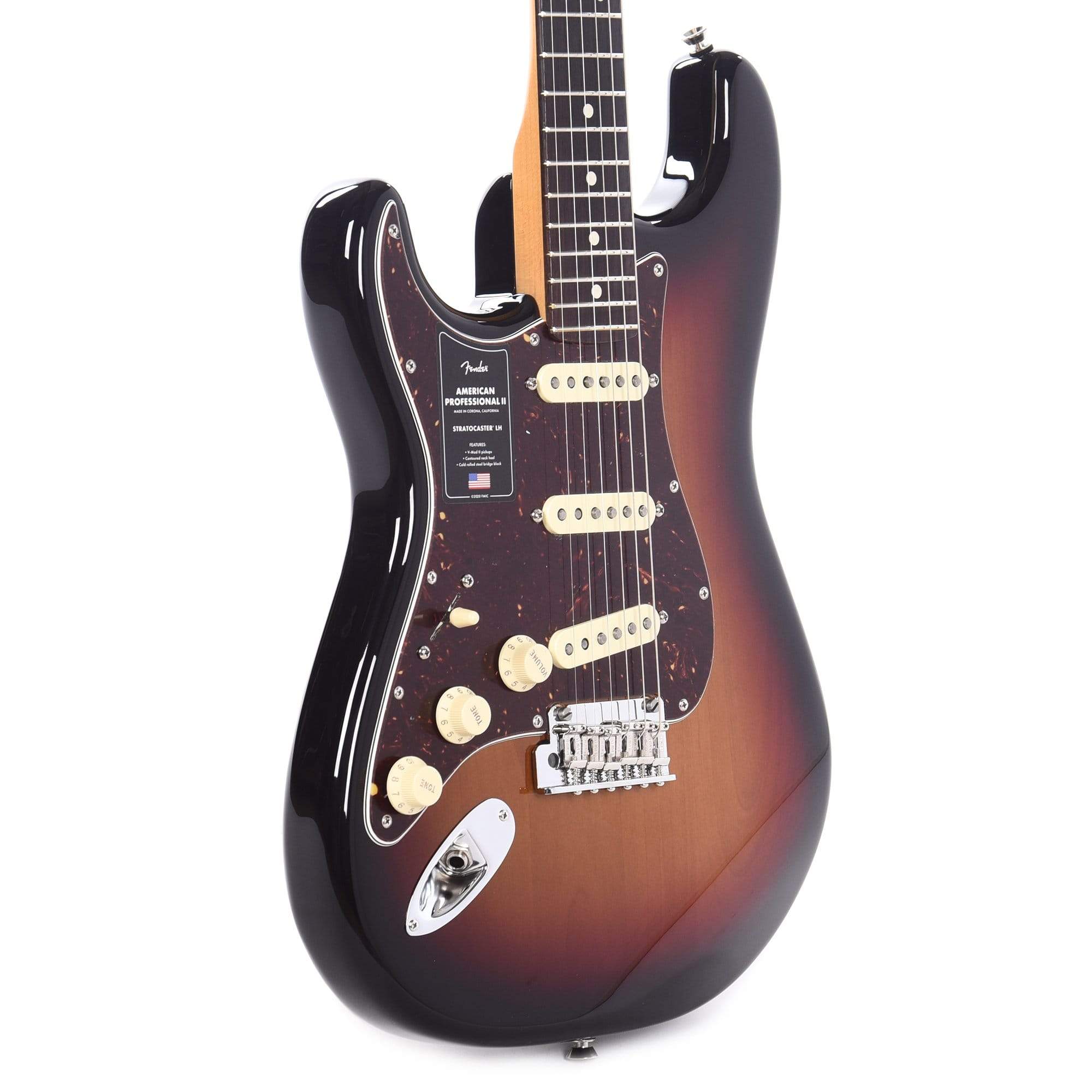 Fender American Professional II Stratocaster 3-Tone Sunburst LEFTY Electric Guitars / Left-Handed
