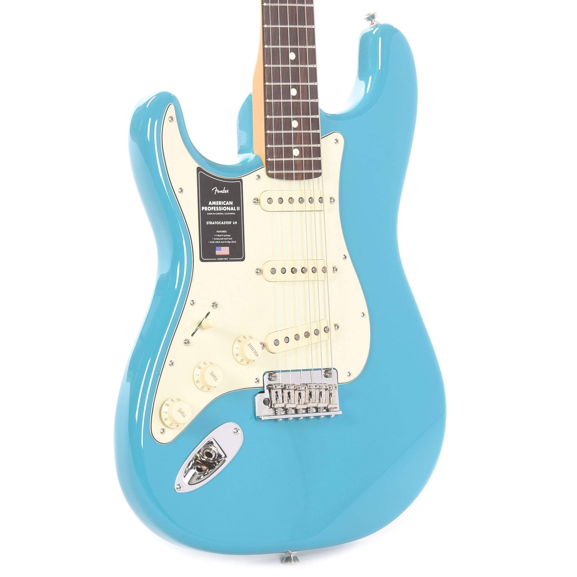 Fender American Professional II Stratocaster Miami Blue LEFTY Electric Guitars / Left-Handed