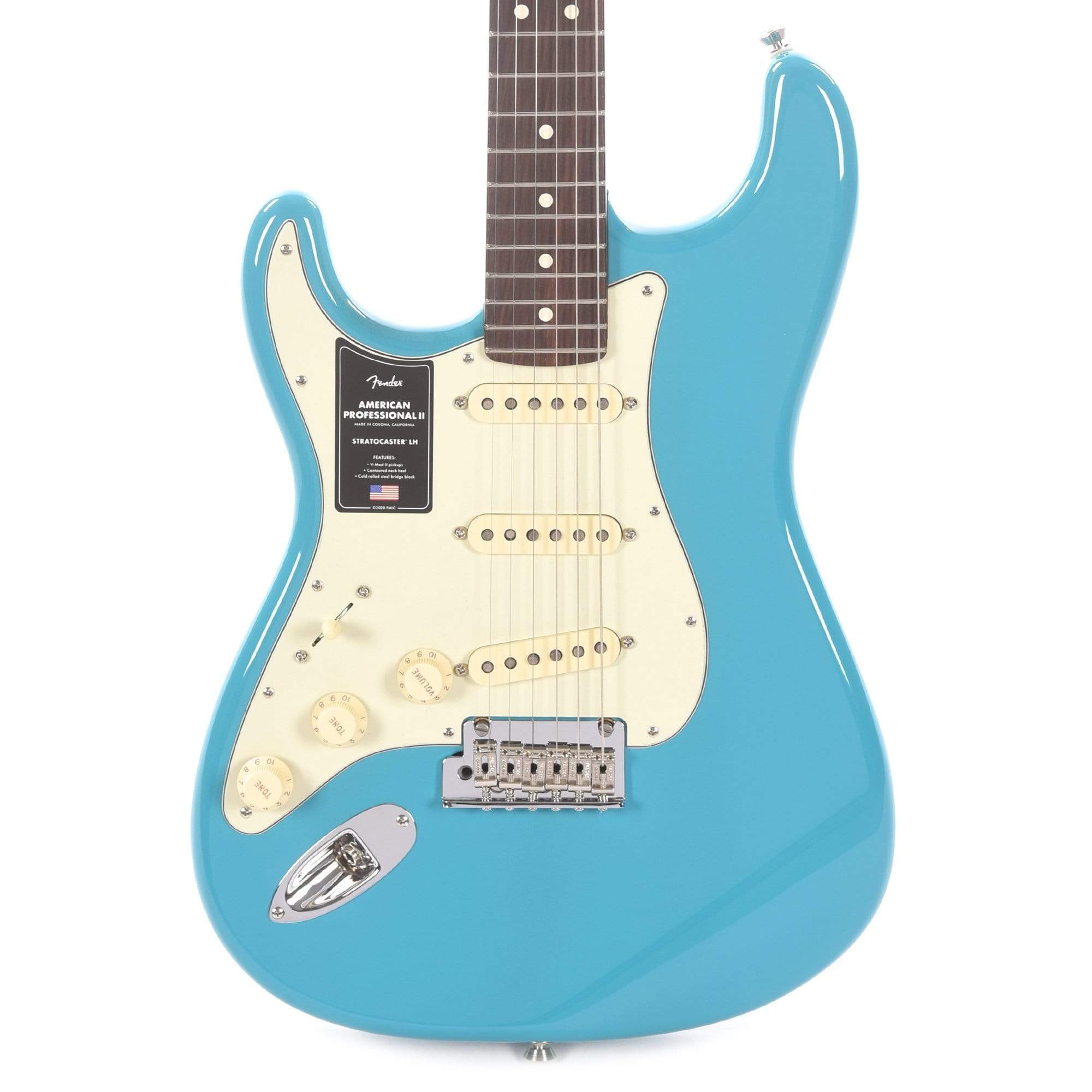 Fender American Professional II Stratocaster Miami Blue LEFTY Electric Guitars / Left-Handed