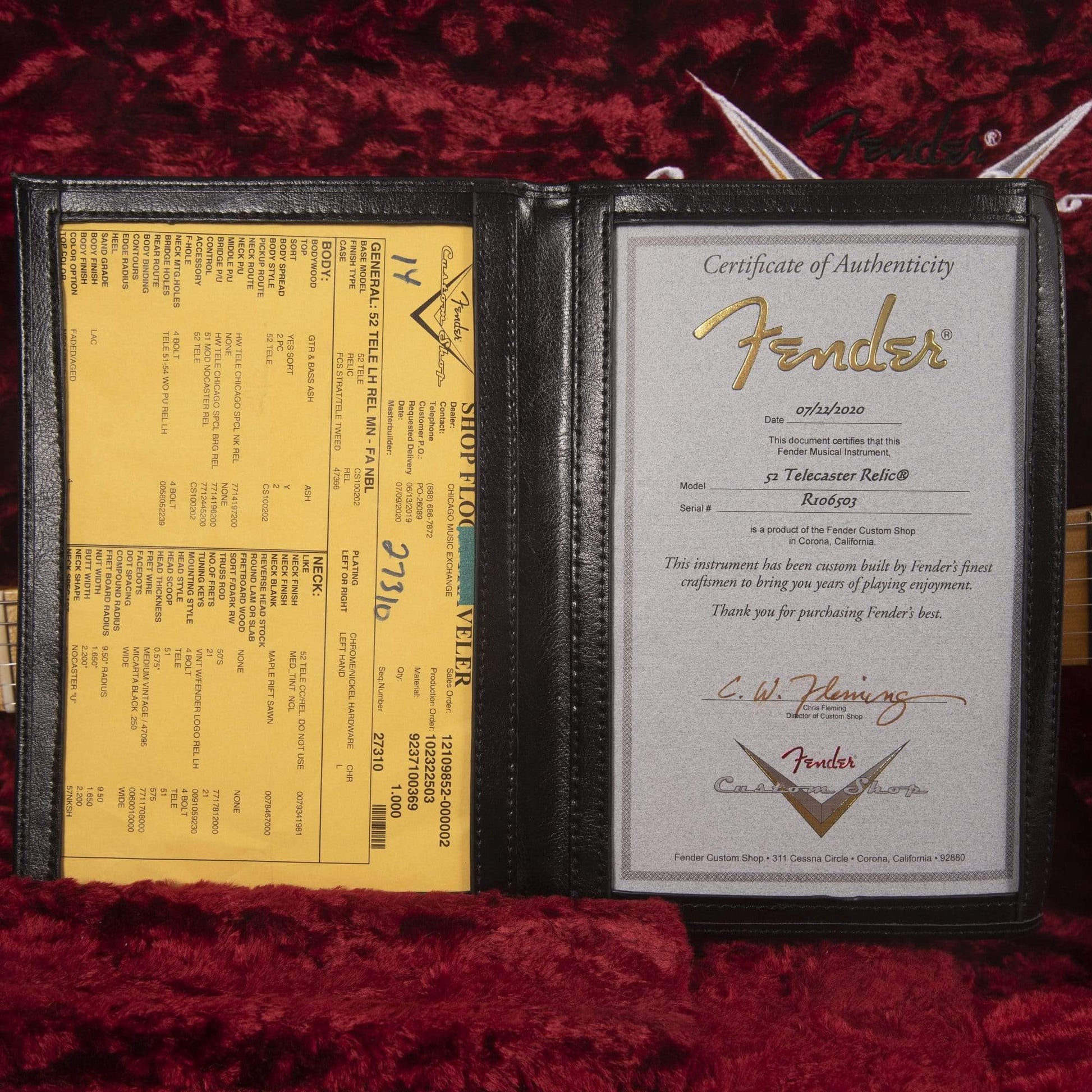 Fender Custom Shop 1952 Telecaster "Chicago Special" Relic Faded/Aged Nocaster Blonde LEFTY Electric Guitars / Left-Handed