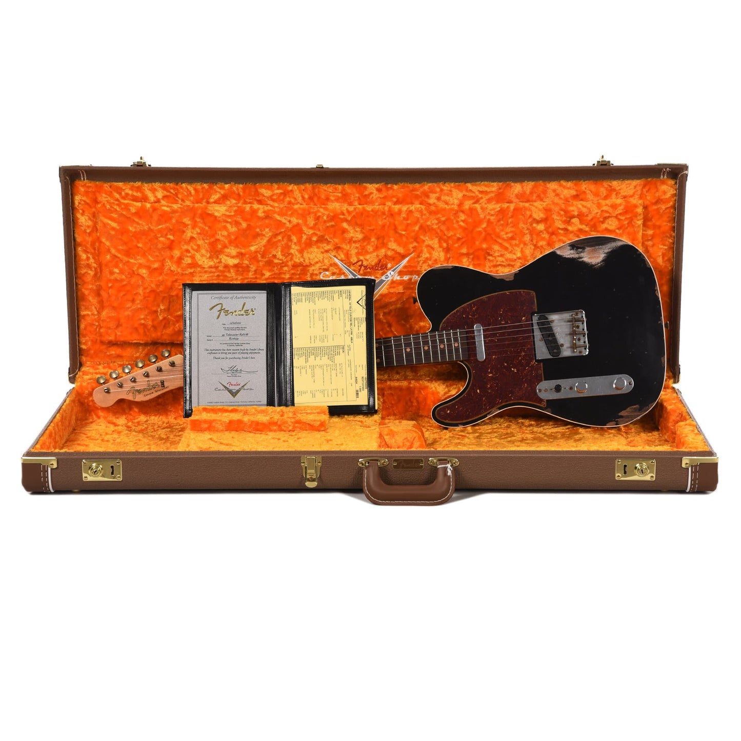 Fender Custom Shop 1959 Custom Telecaster "Chicago Special" LEFTY Relic Aged Black w/Tortoise Pickguard Electric Guitars / Left-Handed