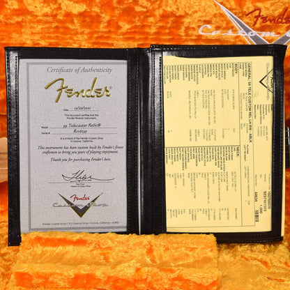 Fender Custom Shop 1959 Custom Telecaster "Chicago Special" LEFTY Relic Aged Black w/Tortoise Pickguard Electric Guitars / Left-Handed