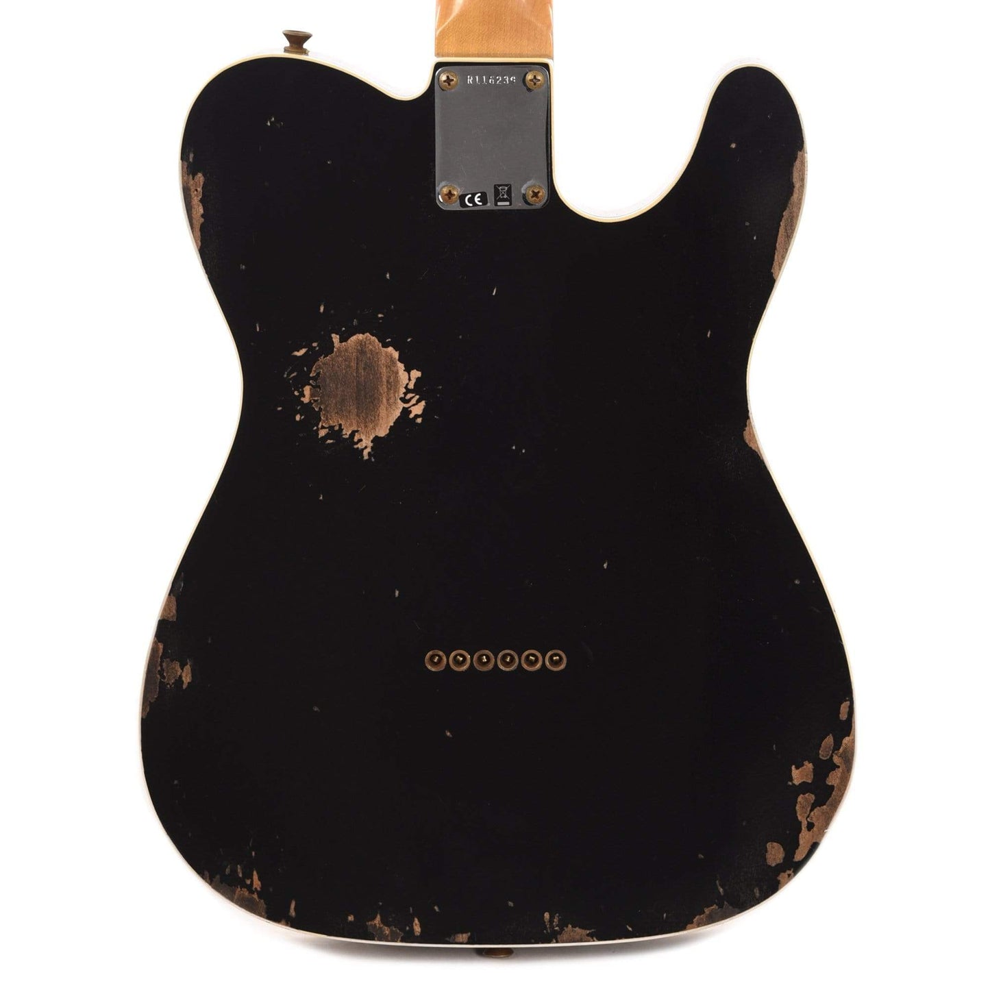 Fender Custom Shop 1959 Custom Telecaster "Chicago Special" LEFTY Relic Aged Black w/Tortoise Pickguard Electric Guitars / Left-Handed