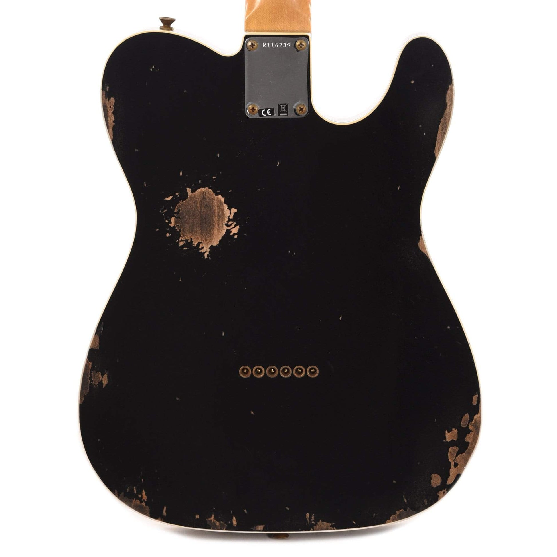 Fender Custom Shop 1959 Custom Telecaster "Chicago Special" LEFTY Relic Aged Black w/Tortoise Pickguard Electric Guitars / Left-Handed