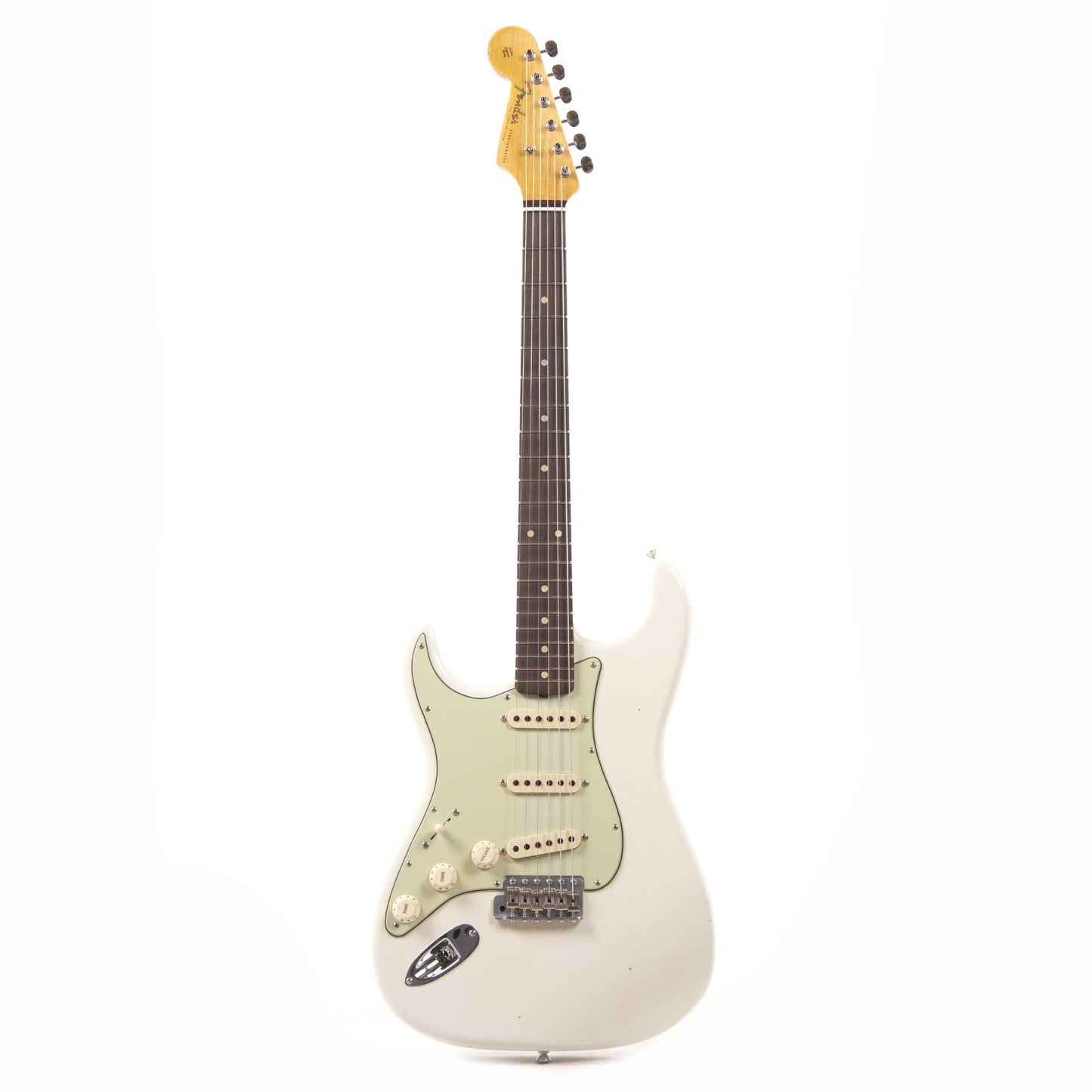 Fender Custom Shop 1960 Stratocaster "Chicago Special" Journeyman Relic Super Aged Olympic White LEFTY Electric Guitars / Left-Handed