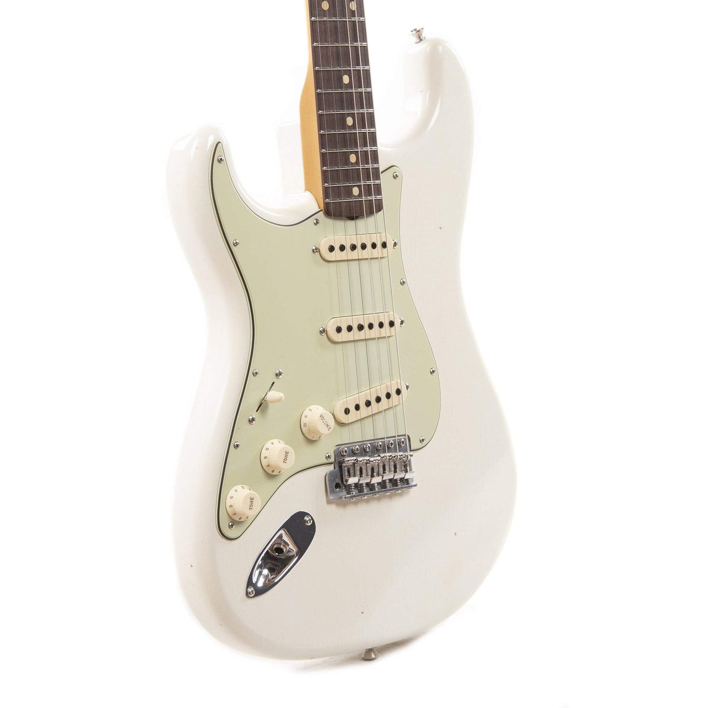 Fender Custom Shop 1960 Stratocaster "Chicago Special" Journeyman Relic Super Aged Olympic White LEFTY Electric Guitars / Left-Handed