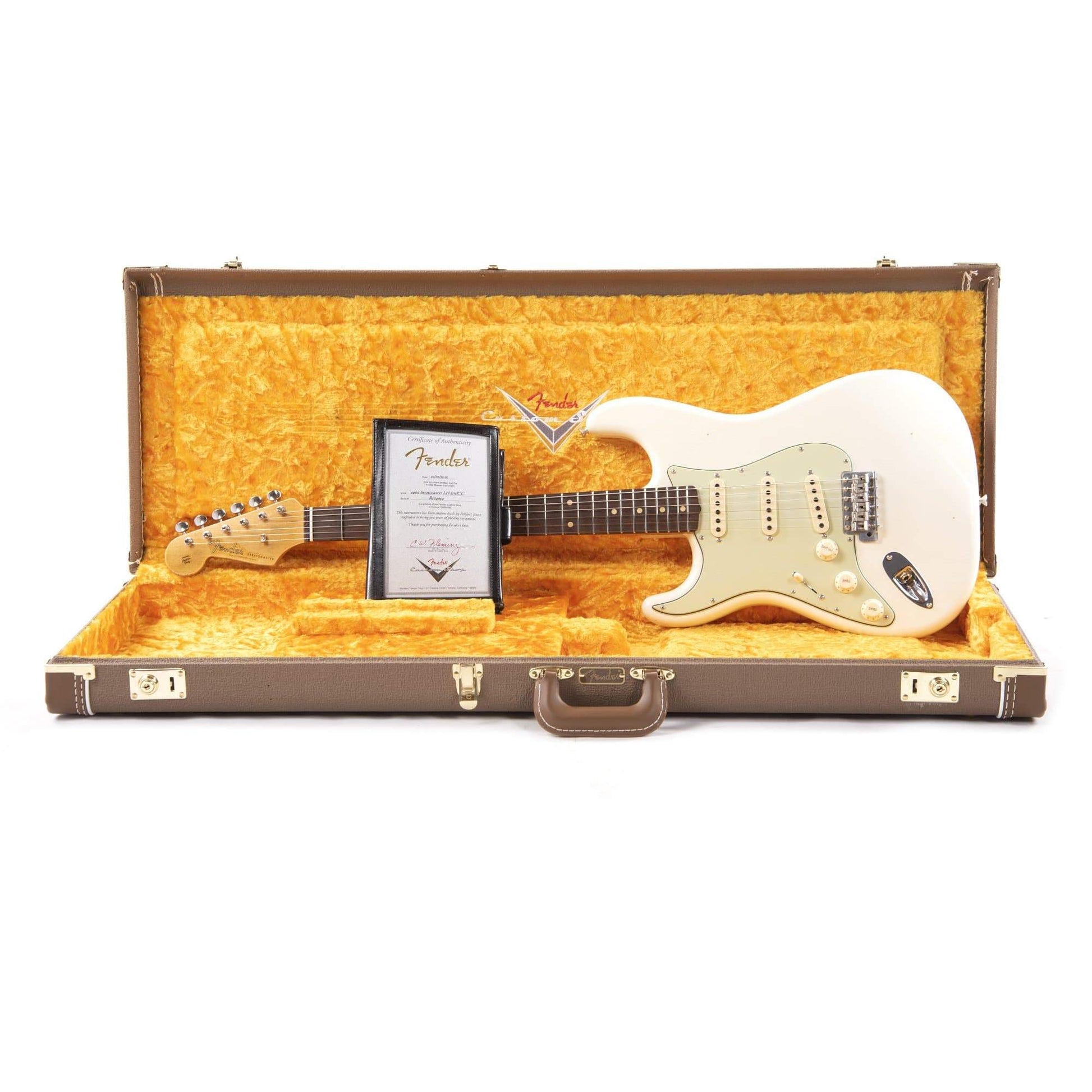 Fender Custom Shop 1960 Stratocaster "Chicago Special" Journeyman Relic Super Aged Olympic White LEFTY Electric Guitars / Left-Handed