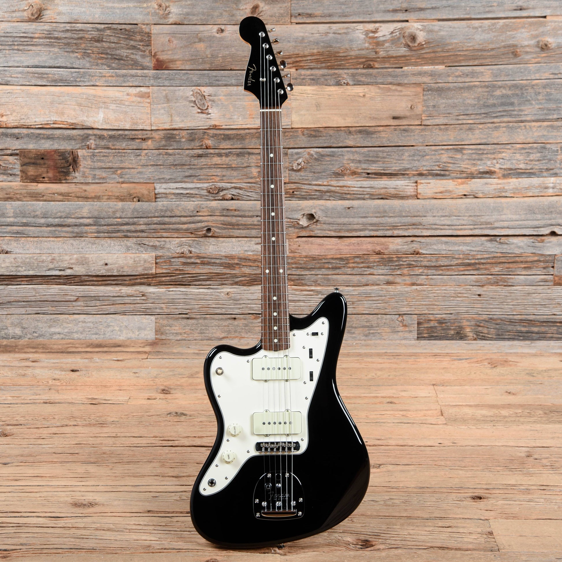 Fender MIJ Traditional 60s Jazzmaster Black LEFTY w/Matching Headcap Electric Guitars / Left-Handed