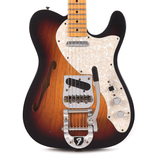Fender Custom Shop 1968 Telecaster Thinline Journeyman Relic 3-Color Sunburst Electric Guitars / Semi-Hollow,Electric Guitars / Solid Body