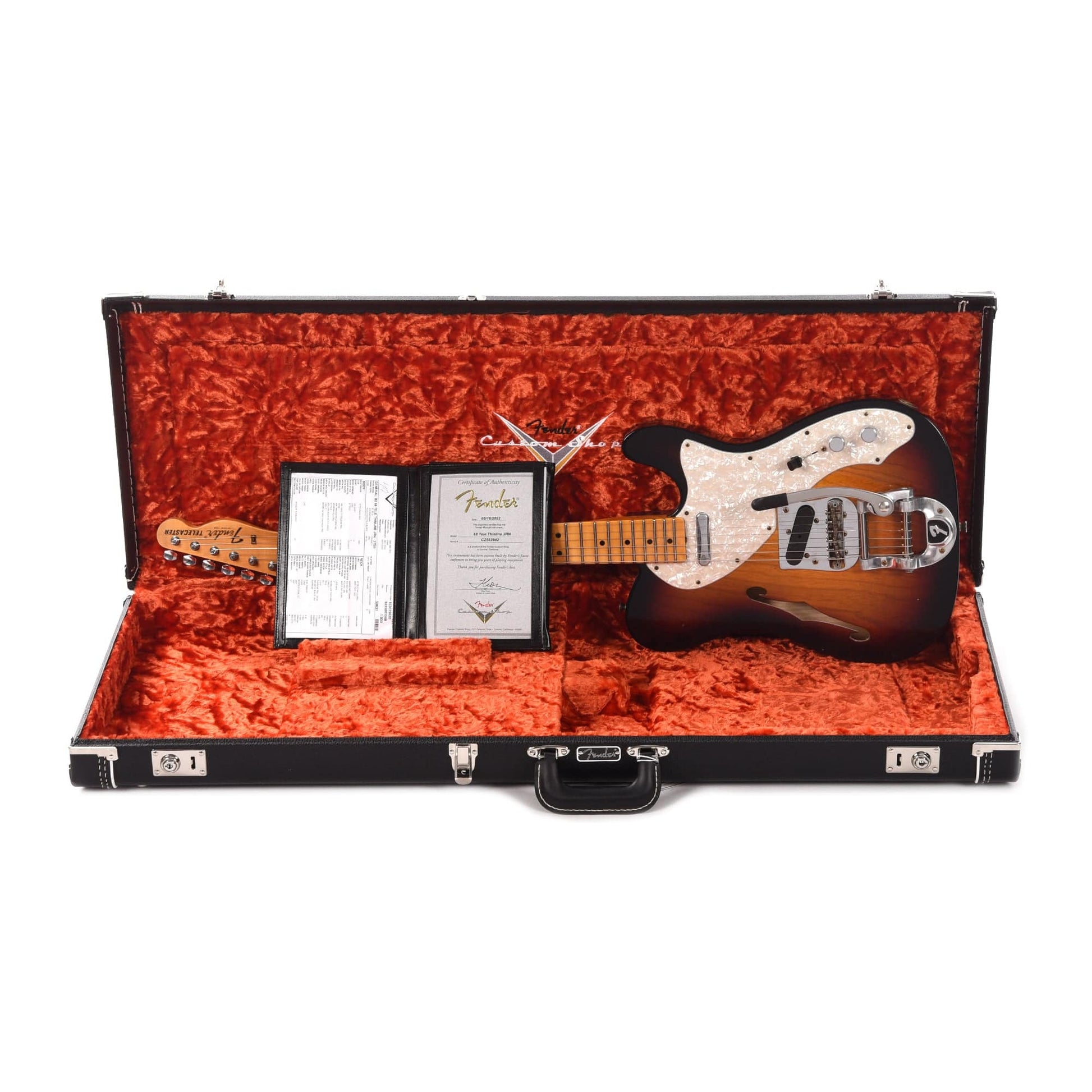 Fender Custom Shop 1968 Telecaster Thinline Journeyman Relic 3-Color Sunburst Electric Guitars / Semi-Hollow,Electric Guitars / Solid Body