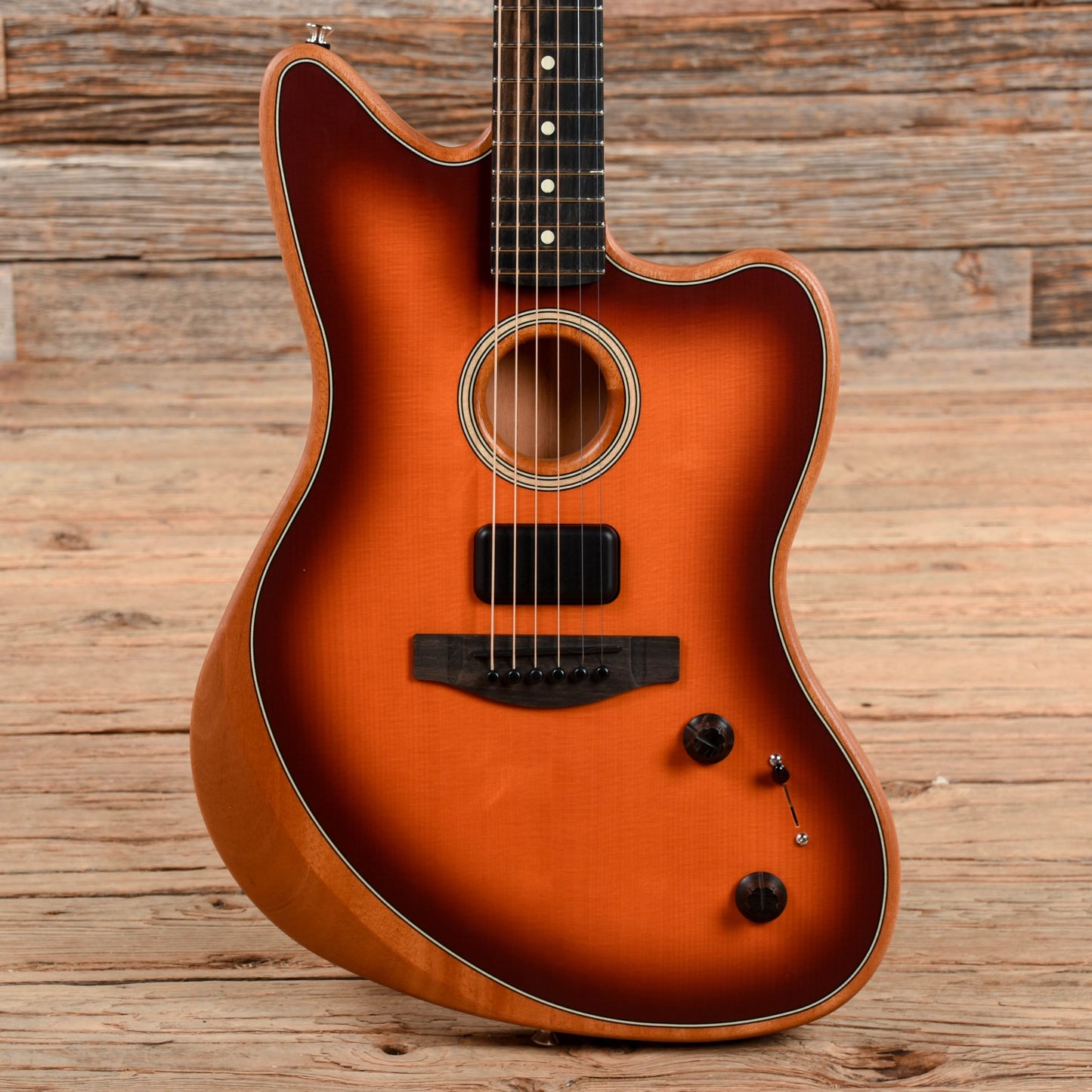 Fender American Acoustasonic Jazzmaster Tobacco Sunburst 2021 Electric Guitars / Semi-Hollow