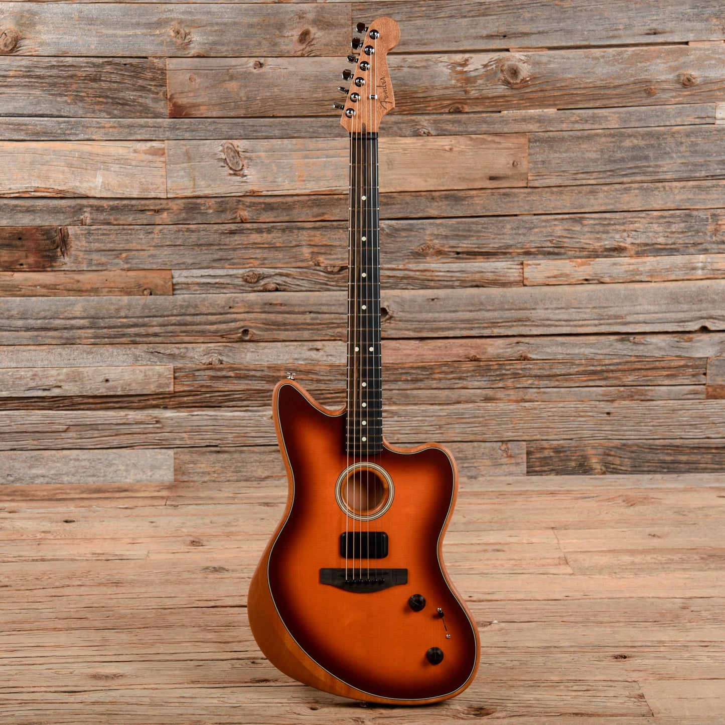 Fender American Acoustasonic Jazzmaster Tobacco Sunburst 2021 Electric Guitars / Semi-Hollow