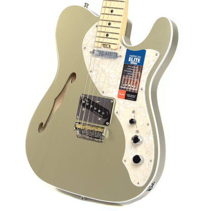 Fender American Elite Telecaster Thinline MN Champagne w/Hardshell Case Electric Guitars / Semi-Hollow