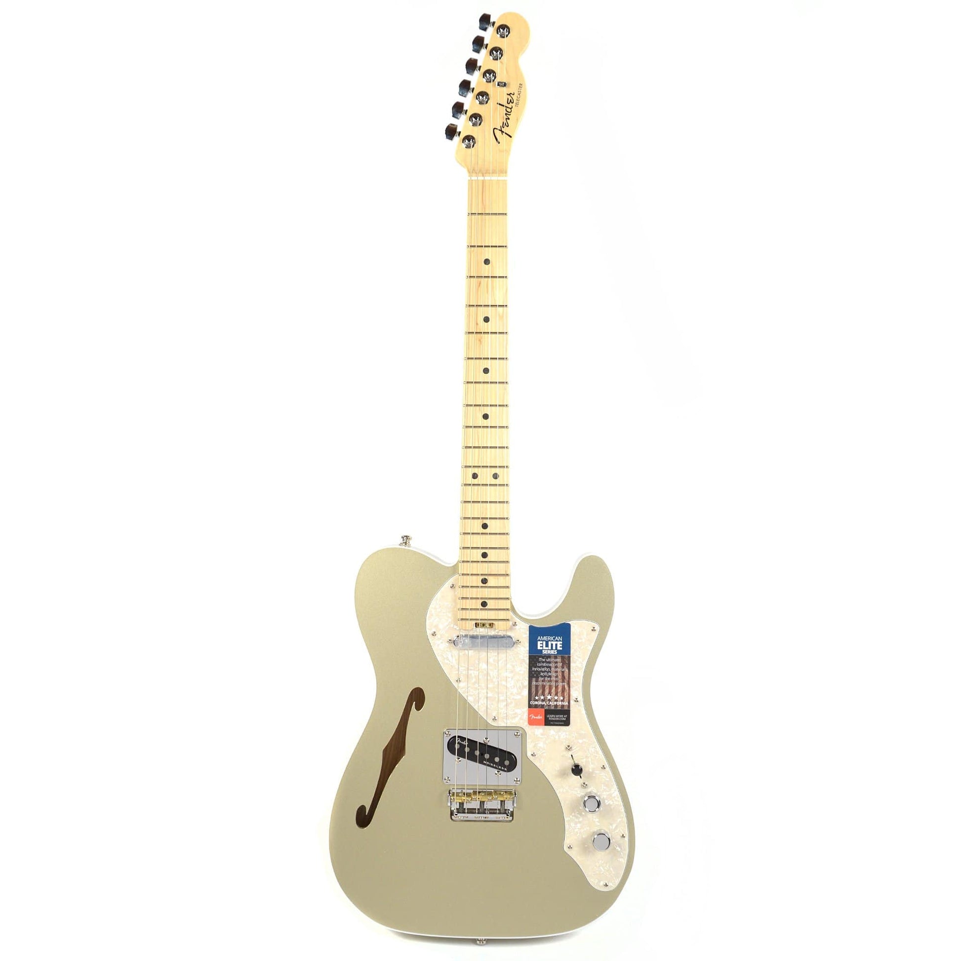 Fender American Elite Telecaster Thinline MN Champagne w/Hardshell Case Electric Guitars / Semi-Hollow