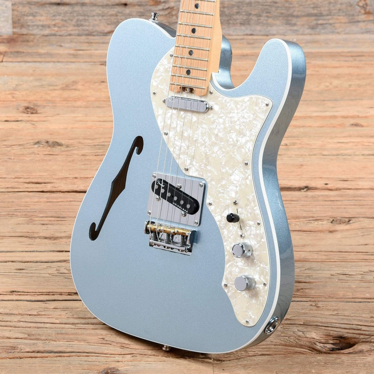 Fender American Elite Telecaster Thinline Mystic Ice Blue 2017 Electric Guitars / Semi-Hollow