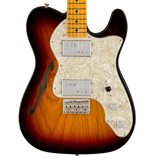Fender American Vintage II 1972 Telecaster Thinline 3-Color Sunburst Electric Guitars / Semi-Hollow