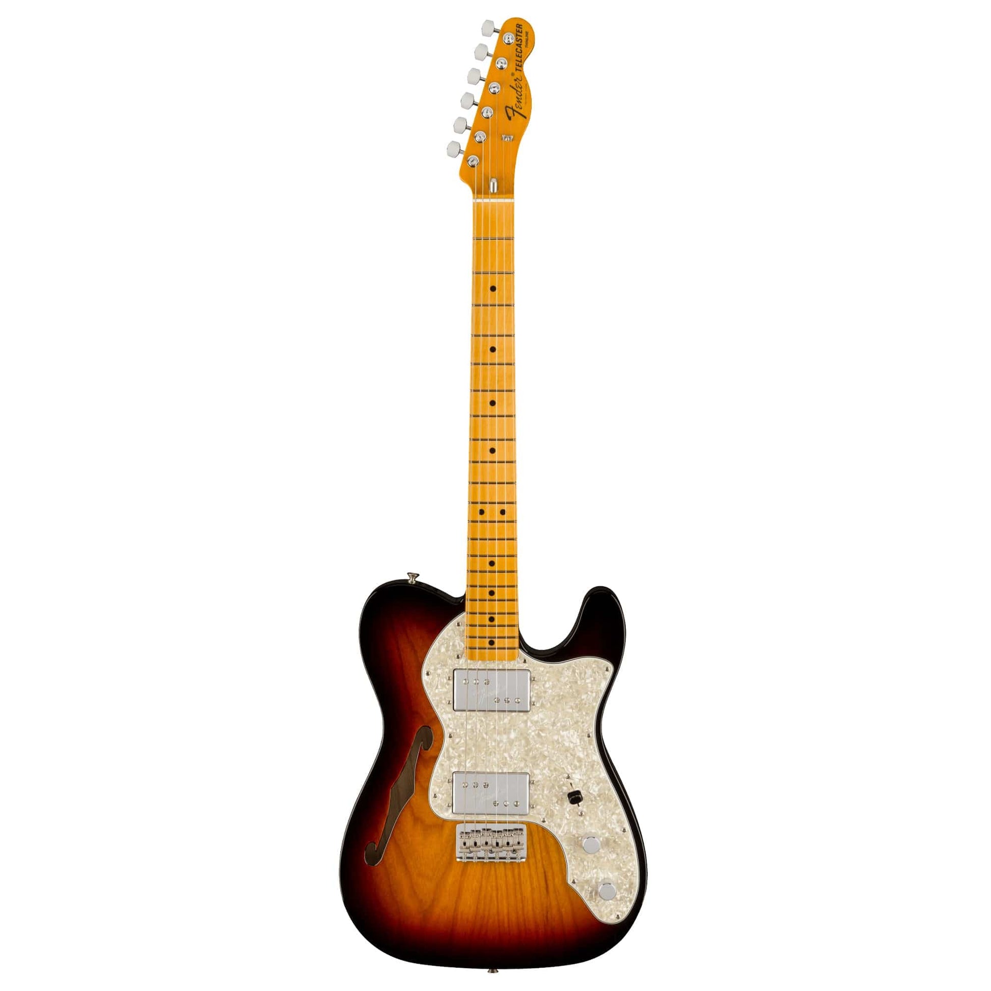 Fender American Vintage II 1972 Telecaster Thinline 3-Color Sunburst Electric Guitars / Semi-Hollow