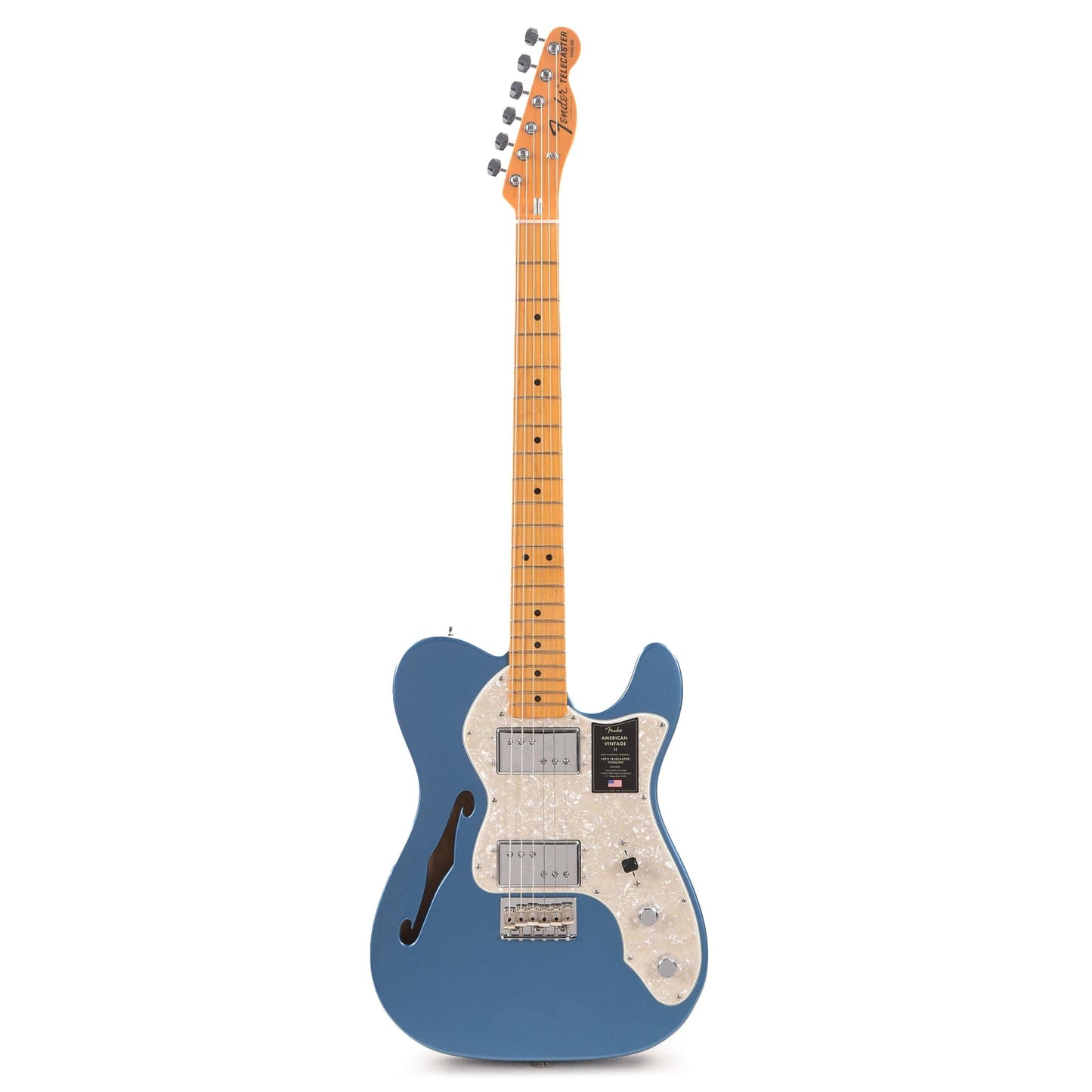 Fender American Vintage II 1972 Telecaster Thinline Lake Placid Blue Electric Guitars / Semi-Hollow