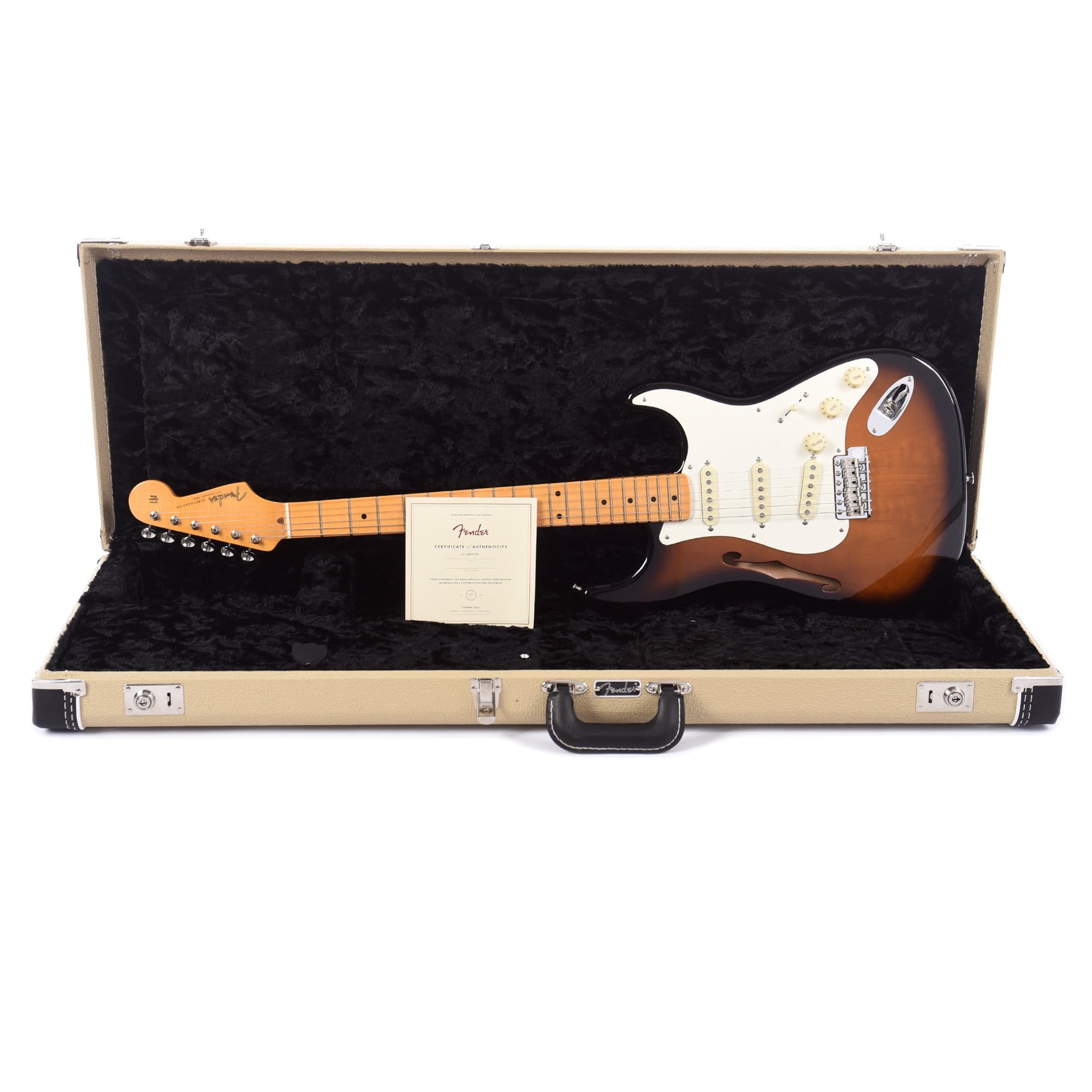 Fender Artist Series Eric Johnson Thinline Stratocaster 2-Color Sunburst Electric Guitars / Semi-Hollow