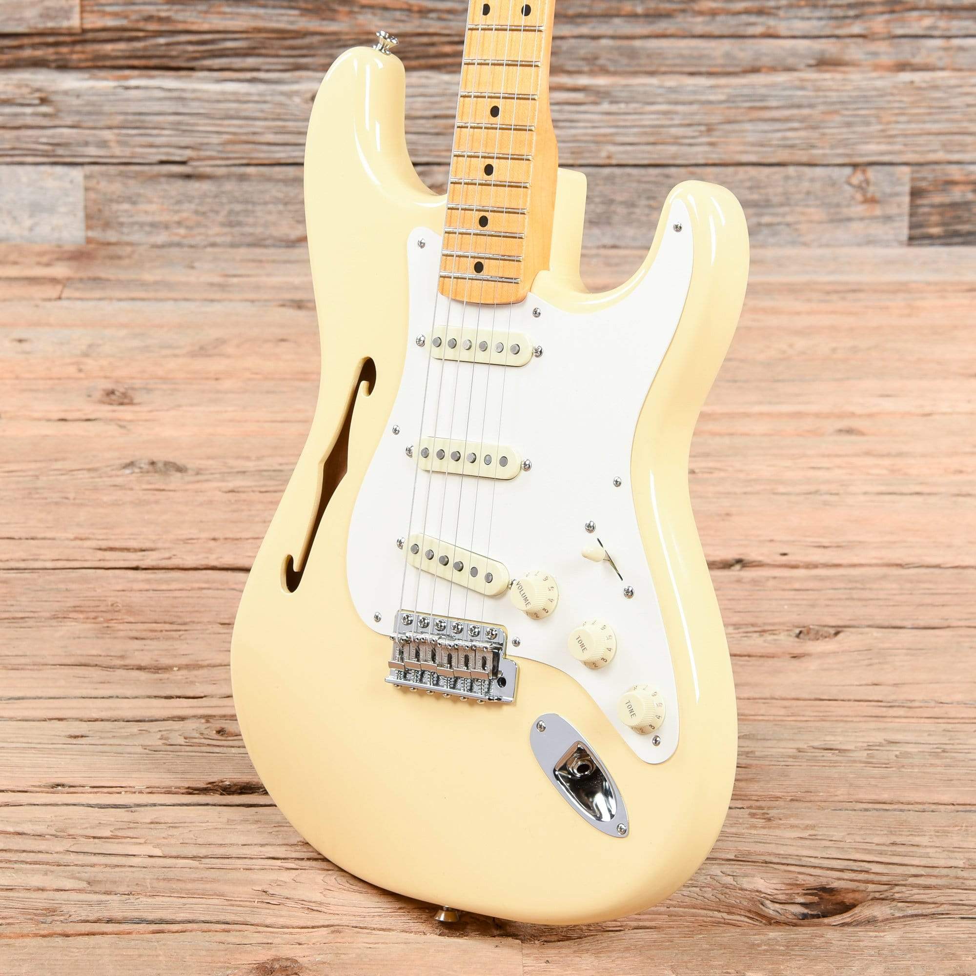 Fender Artist Series Eric Johnson Thinline Stratocaster Vintage White 2018 Electric Guitars / Semi-Hollow