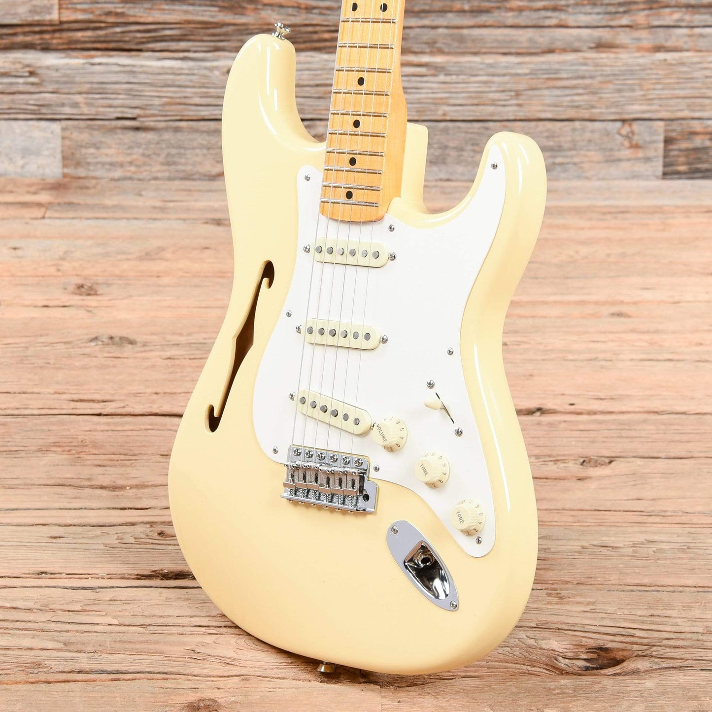 Fender Artist Series Eric Johnson Thinline Stratocaster Vintage White 2018 Electric Guitars / Semi-Hollow