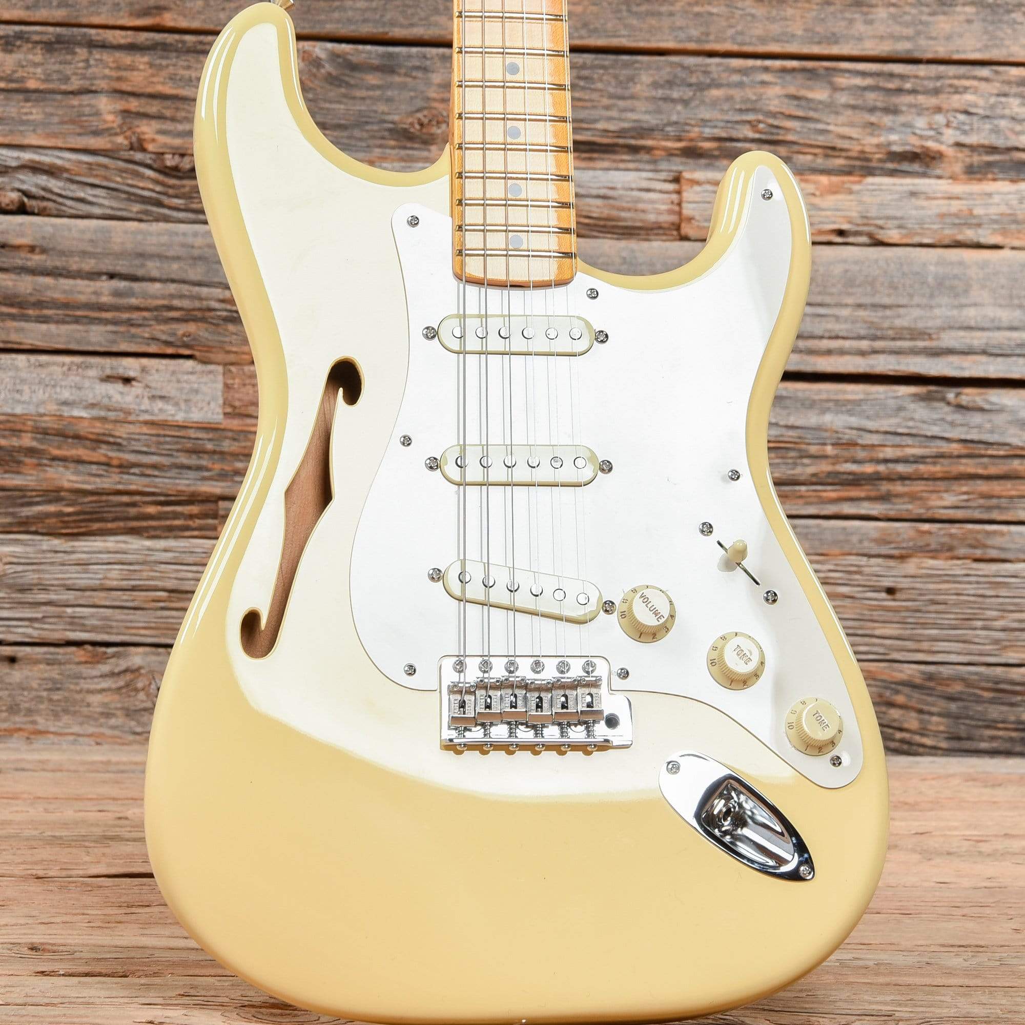 Fender Artist Series Eric Johnson Thinline Stratocaster Vintage White 2018 Electric Guitars / Semi-Hollow