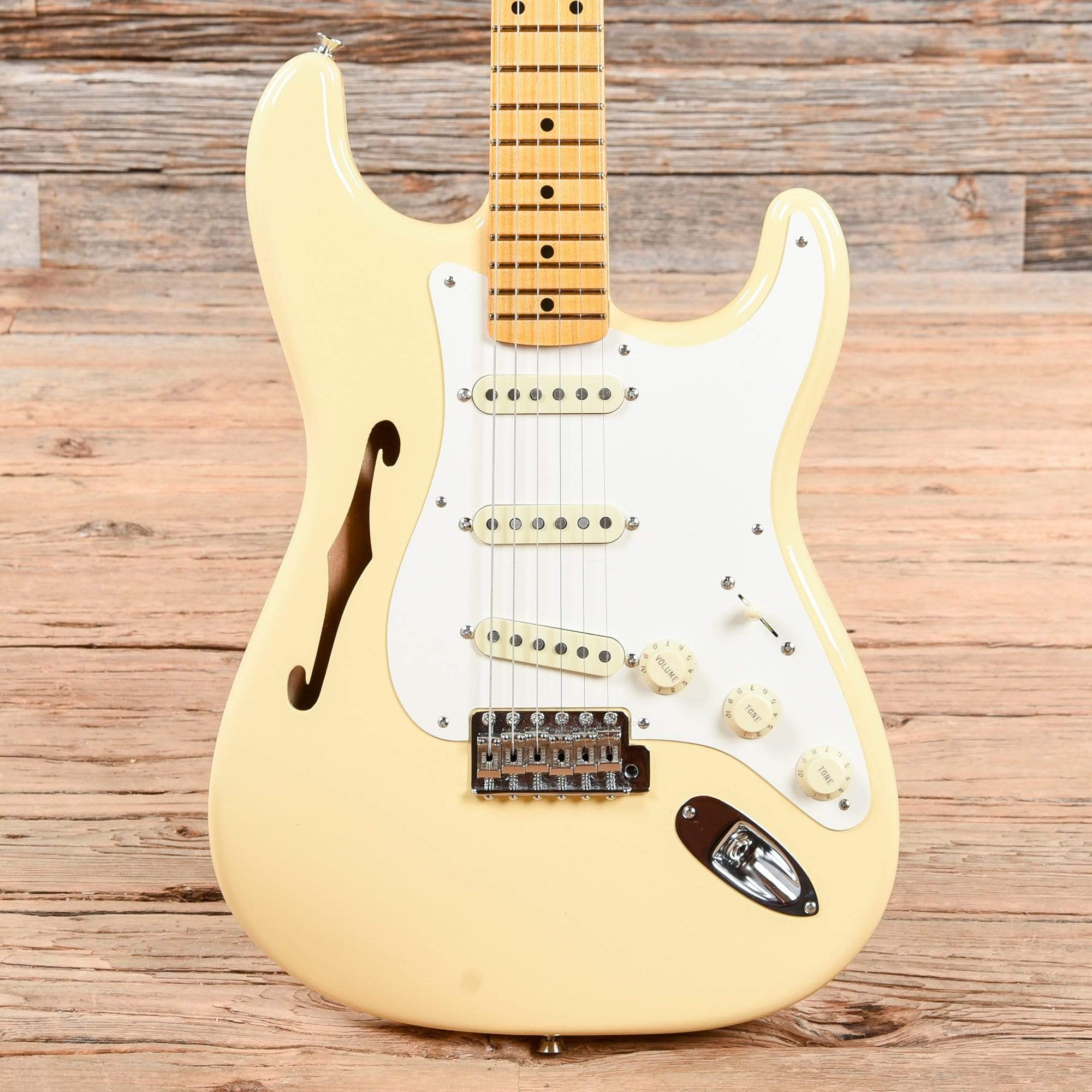 Fender Artist Series Eric Johnson Thinline Stratocaster Vintage White 2018 Electric Guitars / Semi-Hollow