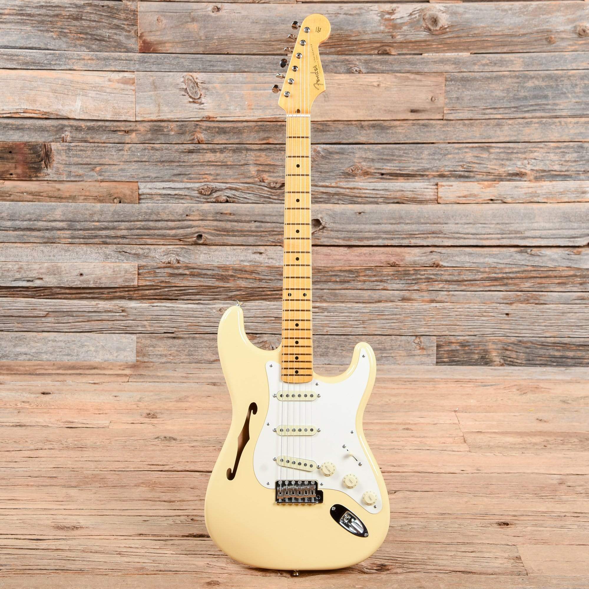 Fender Artist Series Eric Johnson Thinline Stratocaster Vintage White 2018 Electric Guitars / Semi-Hollow