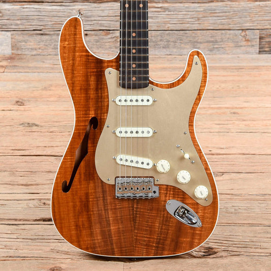 Fender CS Artisan Thinline Koa Stratocaster Aged Natural Electric Guitars / Semi-Hollow