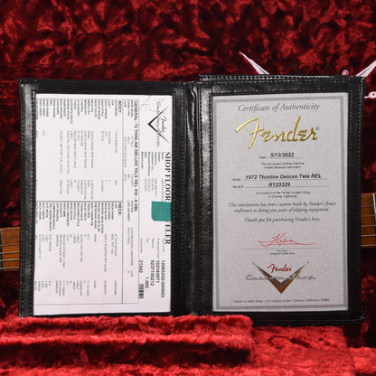 Fender Custom Shop 1972 Thinline Deluxe Relic Ash Aged Daphne Blue w/Roasted Neck & Novak Widerange Humbuckers Electric Guitars / Semi-Hollow