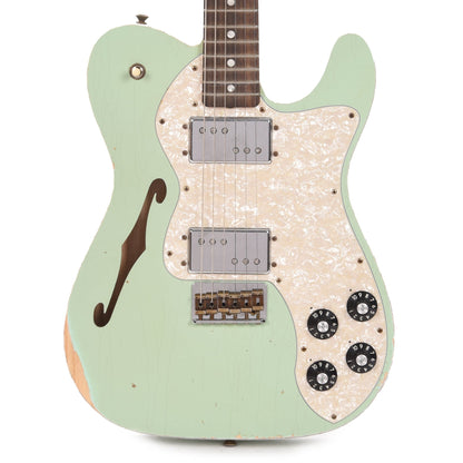 Fender Custom Shop 1972 Thinline Deluxe Relic Ash Dirty Surf Green w/Novak Widerange Humbuckers Electric Guitars / Semi-Hollow