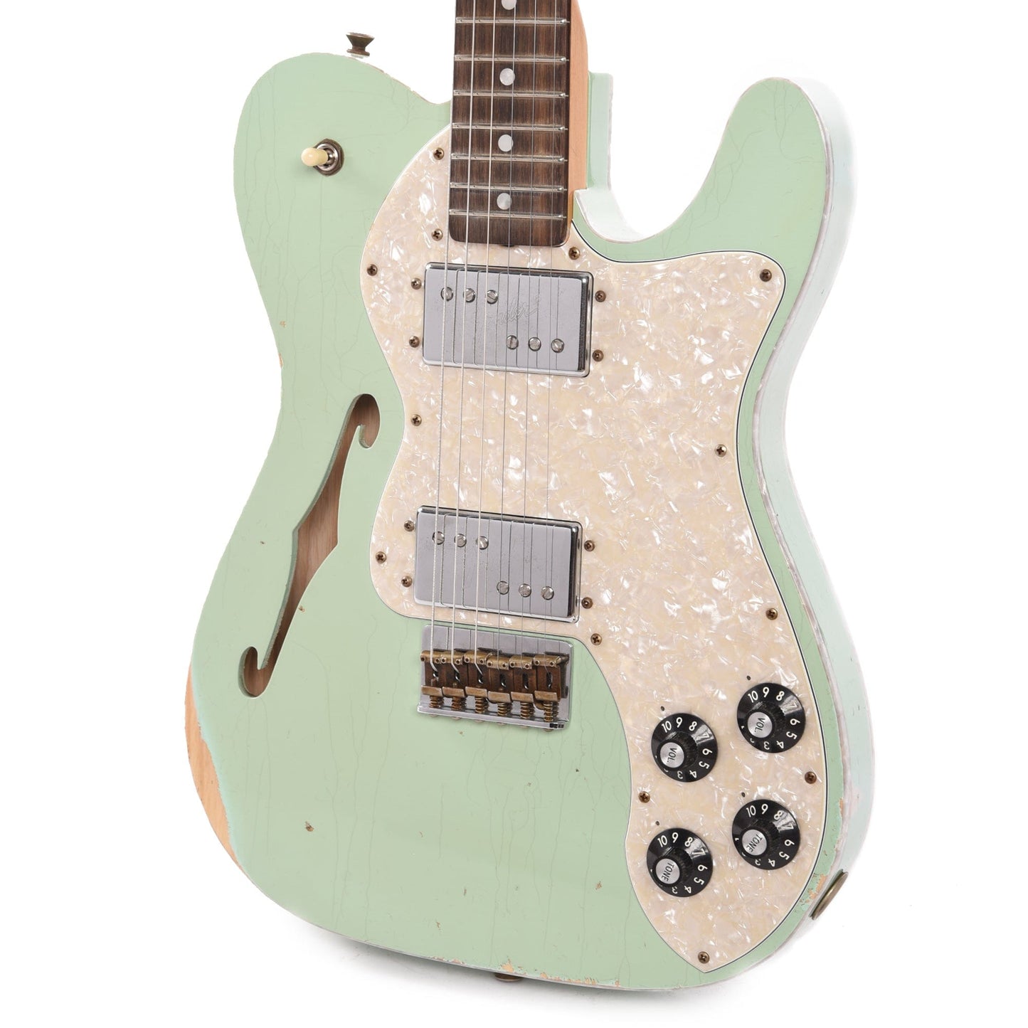 Fender Custom Shop 1972 Thinline Deluxe Relic Ash Dirty Surf Green w/Novak Widerange Humbuckers Electric Guitars / Semi-Hollow