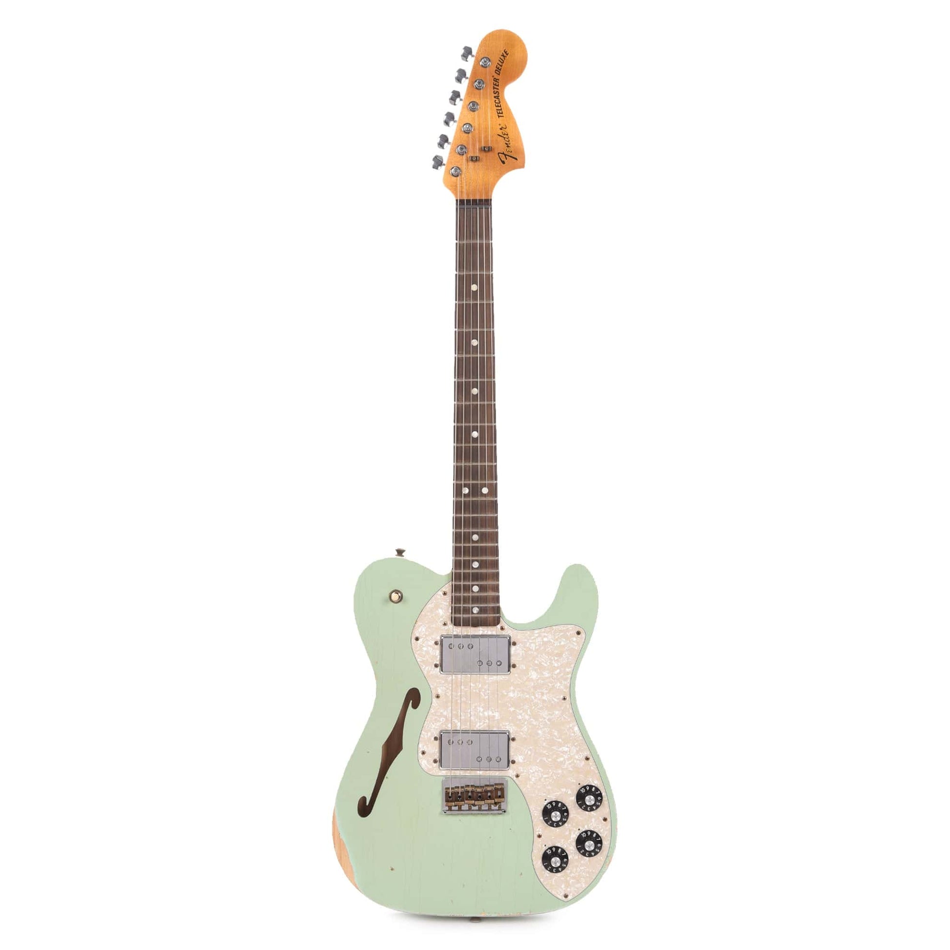 Fender Custom Shop 1972 Thinline Deluxe Relic Ash Dirty Surf Green w/Novak Widerange Humbuckers Electric Guitars / Semi-Hollow