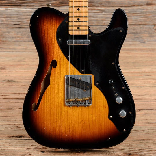 Fender Custom Shop '60s Telecaster Thinline Relic Sunburst 2009 Electric Guitars / Semi-Hollow