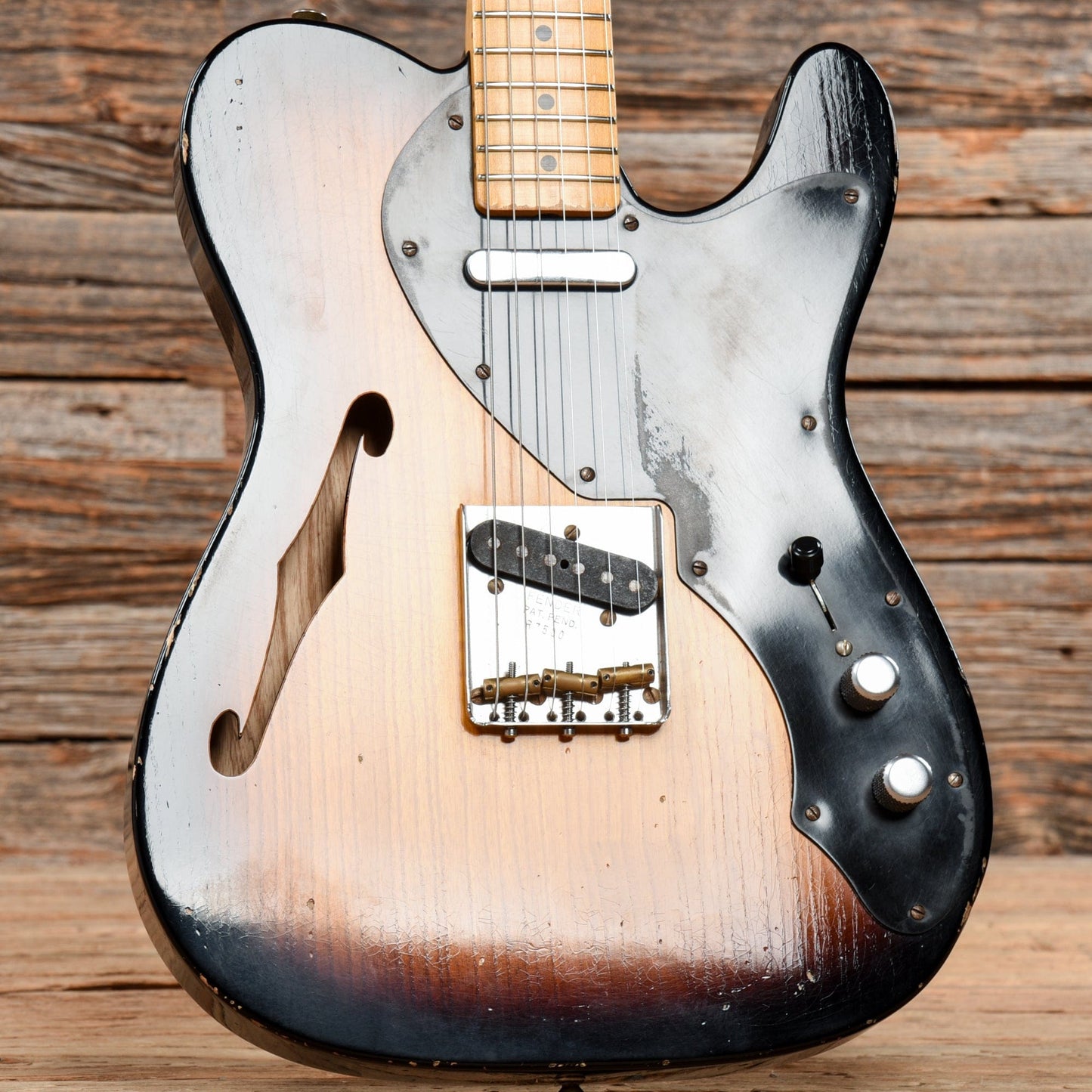 Fender Custom Shop '60s Telecaster Thinline Relic Sunburst 2009 Electric Guitars / Semi-Hollow