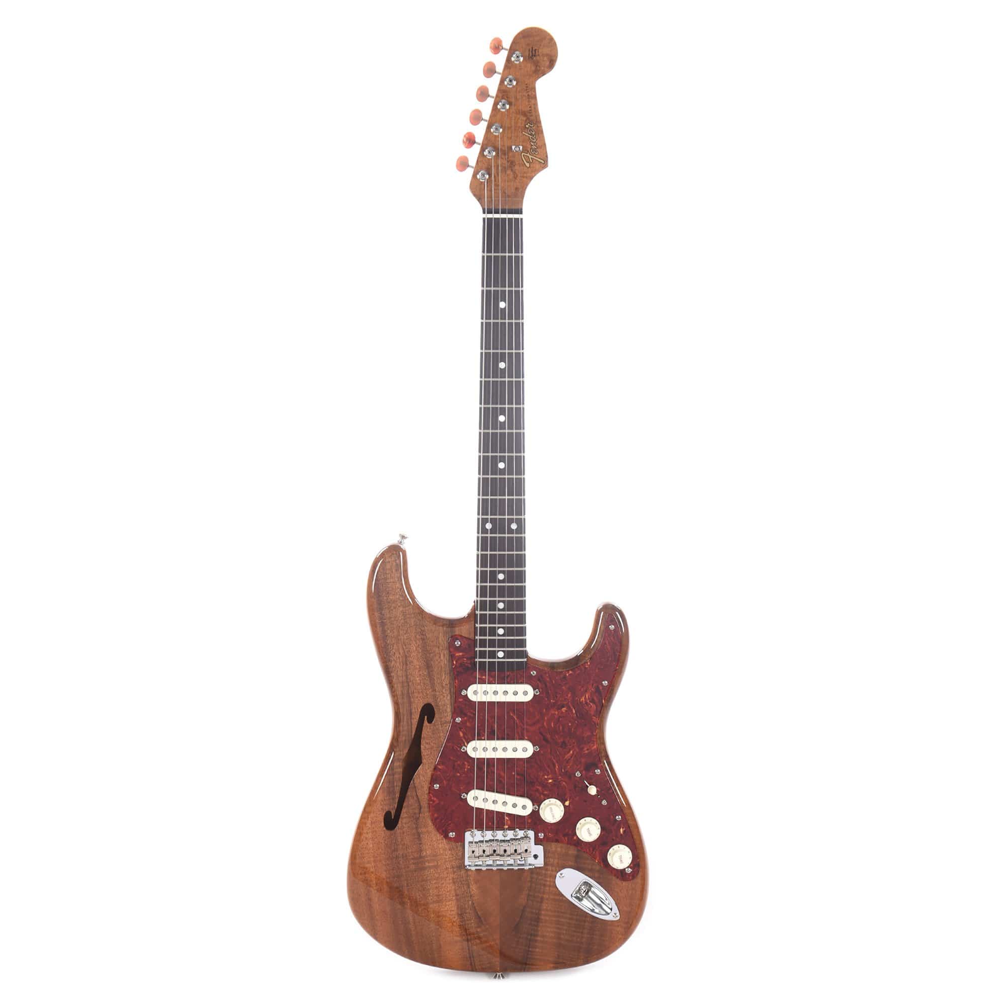 Fender Custom Shop Artisan Stratocaster Thinline Roasted Ash Body AAAA Flame Koa Top Natural Electric Guitars / Semi-Hollow